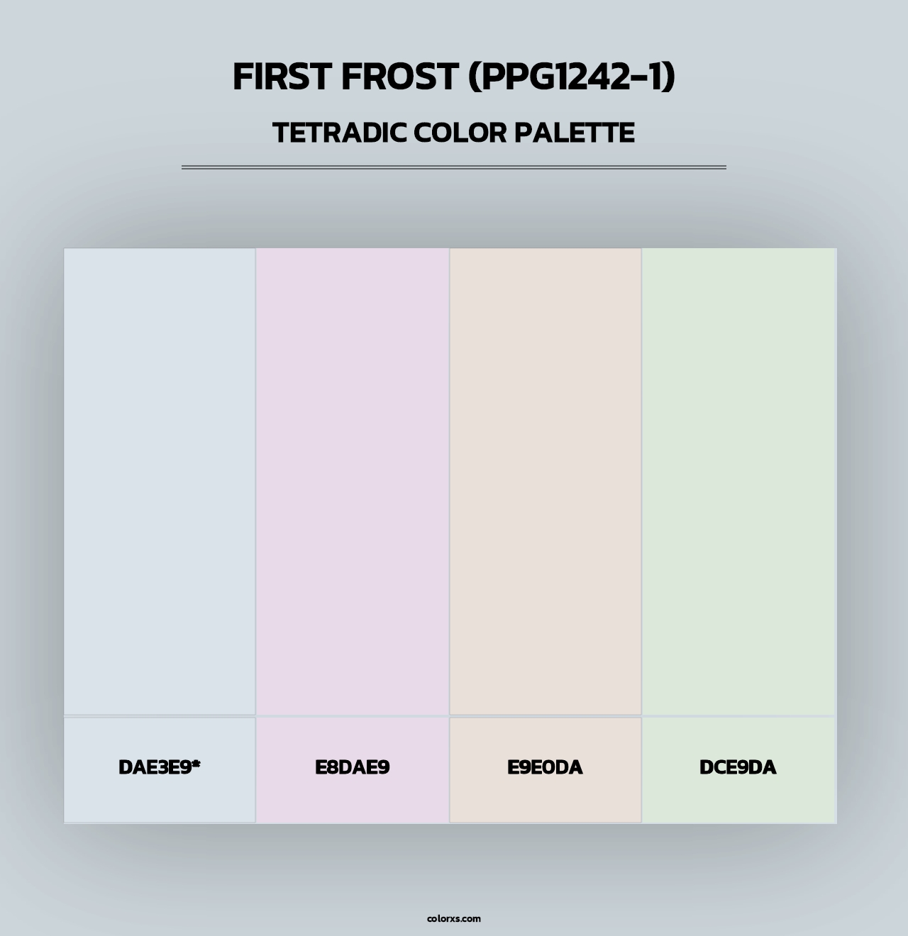 First Frost (PPG1242-1) - Tetradic Color Palette