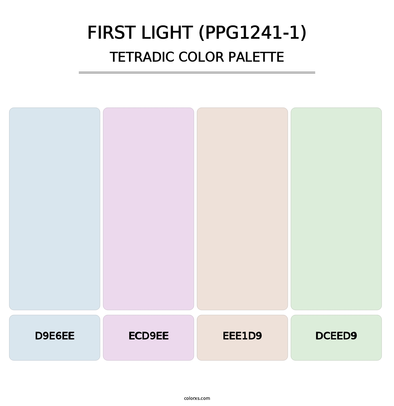 First Light (PPG1241-1) - Tetradic Color Palette