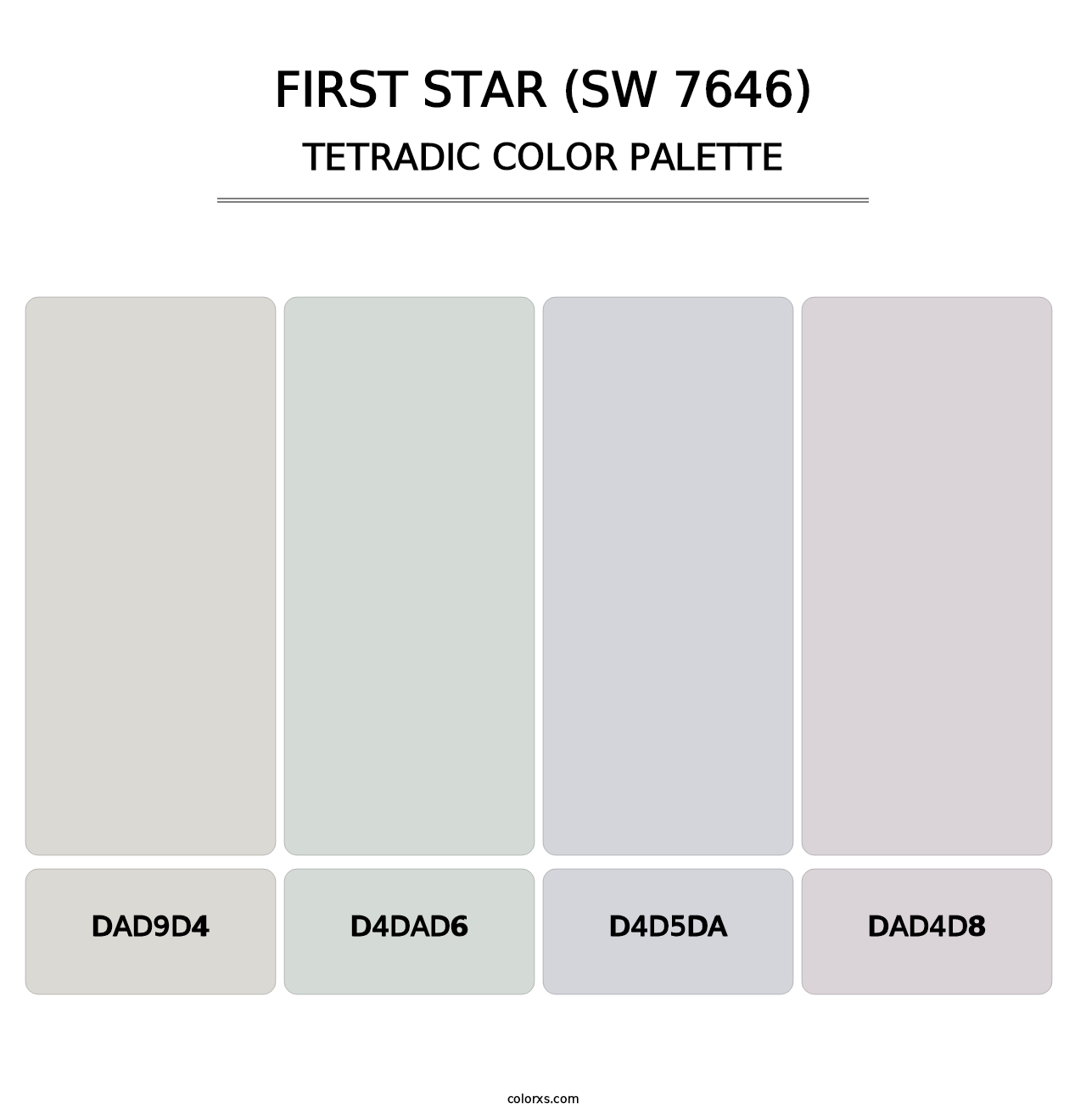 First Star (SW 7646) - Tetradic Color Palette