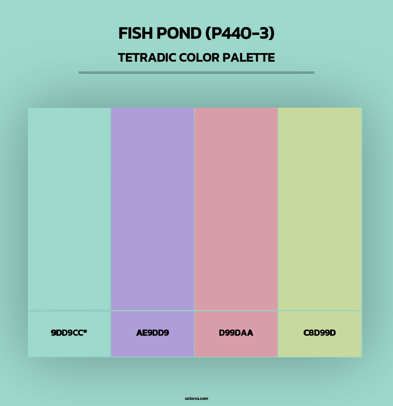 Fish Pond (P440-3) - Tetradic Color Palette
