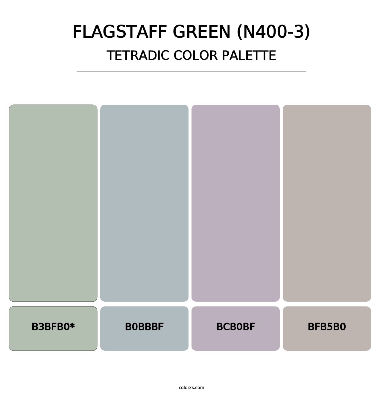 Flagstaff Green (N400-3) - Tetradic Color Palette