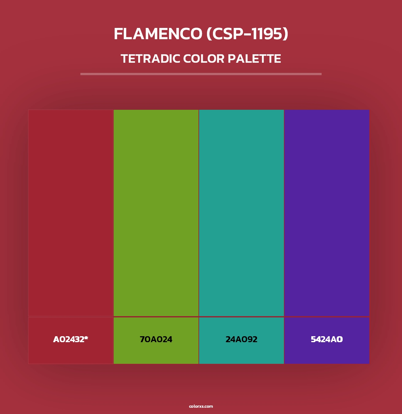 Flamenco (CSP-1195) - Tetradic Color Palette