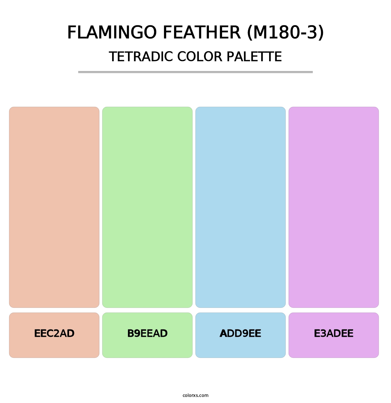 Flamingo Feather (M180-3) - Tetradic Color Palette