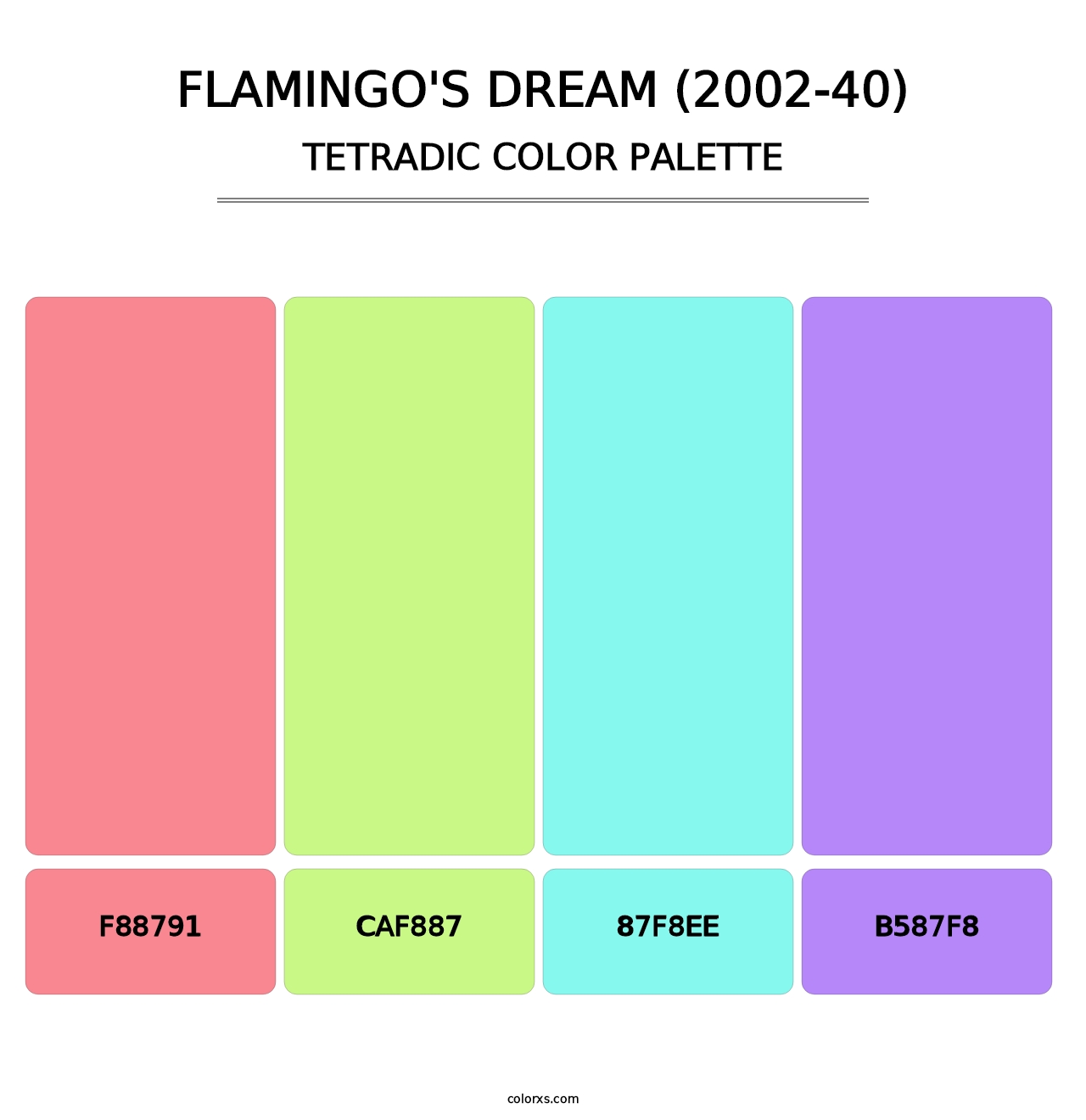 Flamingo's Dream (2002-40) - Tetradic Color Palette
