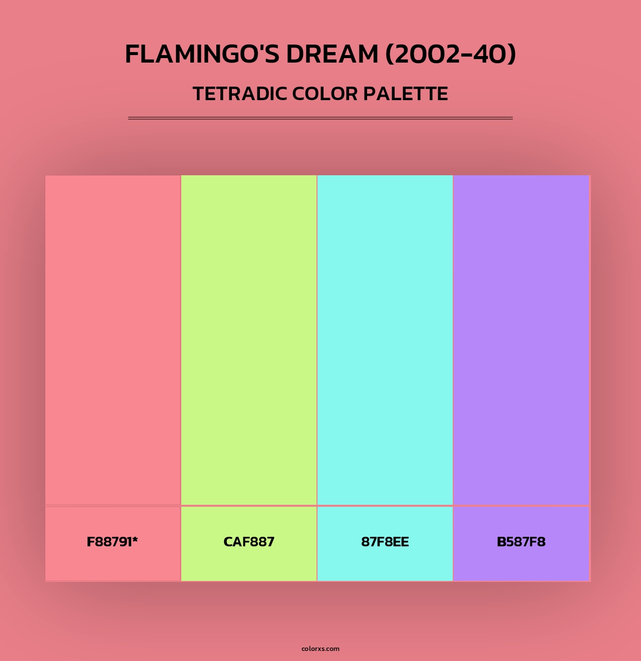 Flamingo's Dream (2002-40) - Tetradic Color Palette