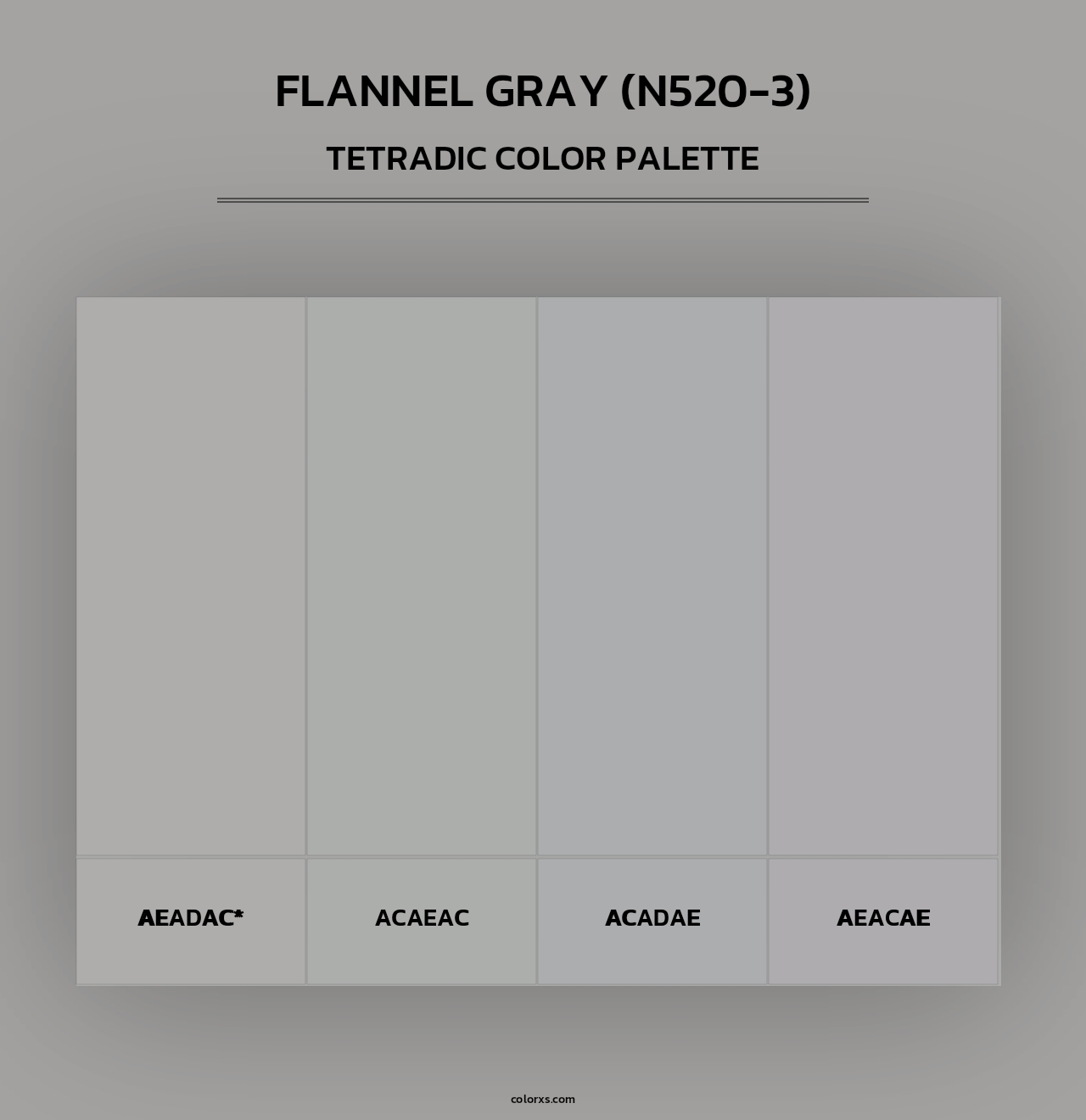 Flannel Gray (N520-3) - Tetradic Color Palette