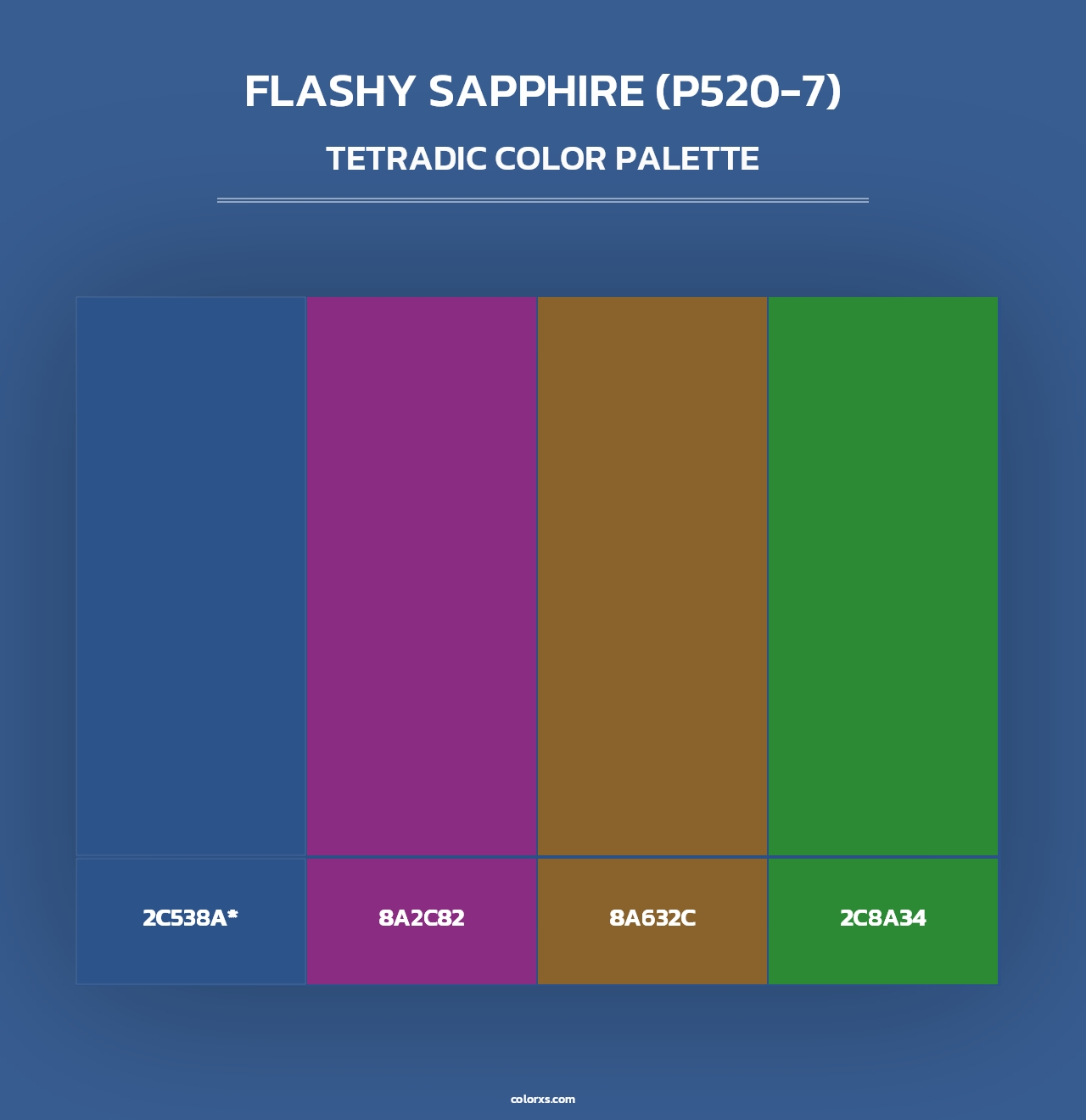 Flashy Sapphire (P520-7) - Tetradic Color Palette