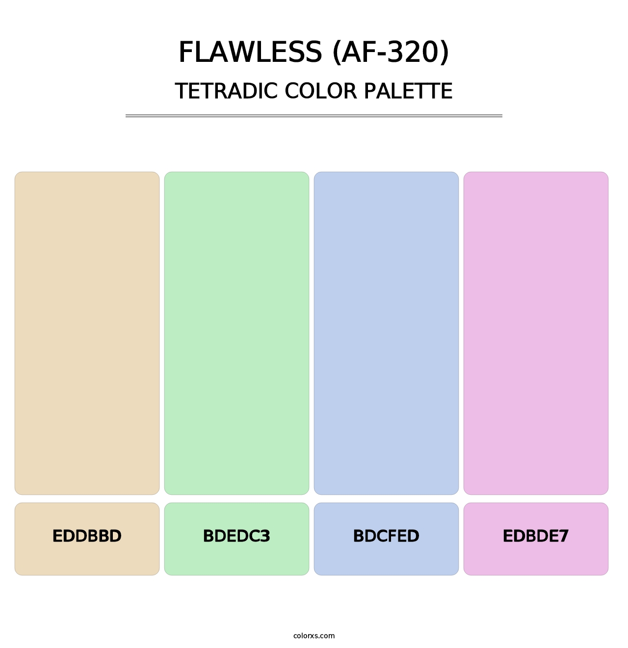 Flawless (AF-320) - Tetradic Color Palette