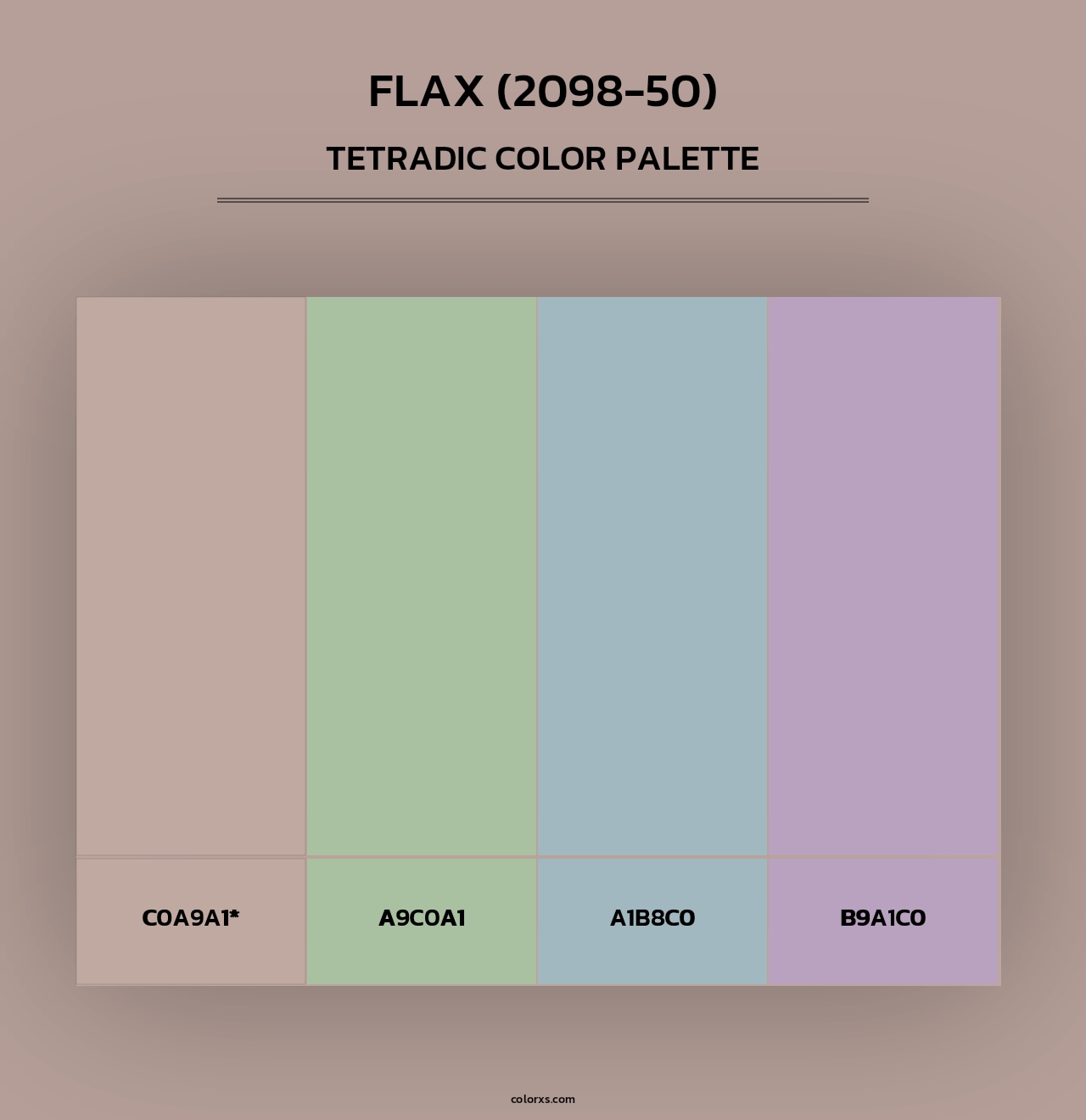 Flax (2098-50) - Tetradic Color Palette