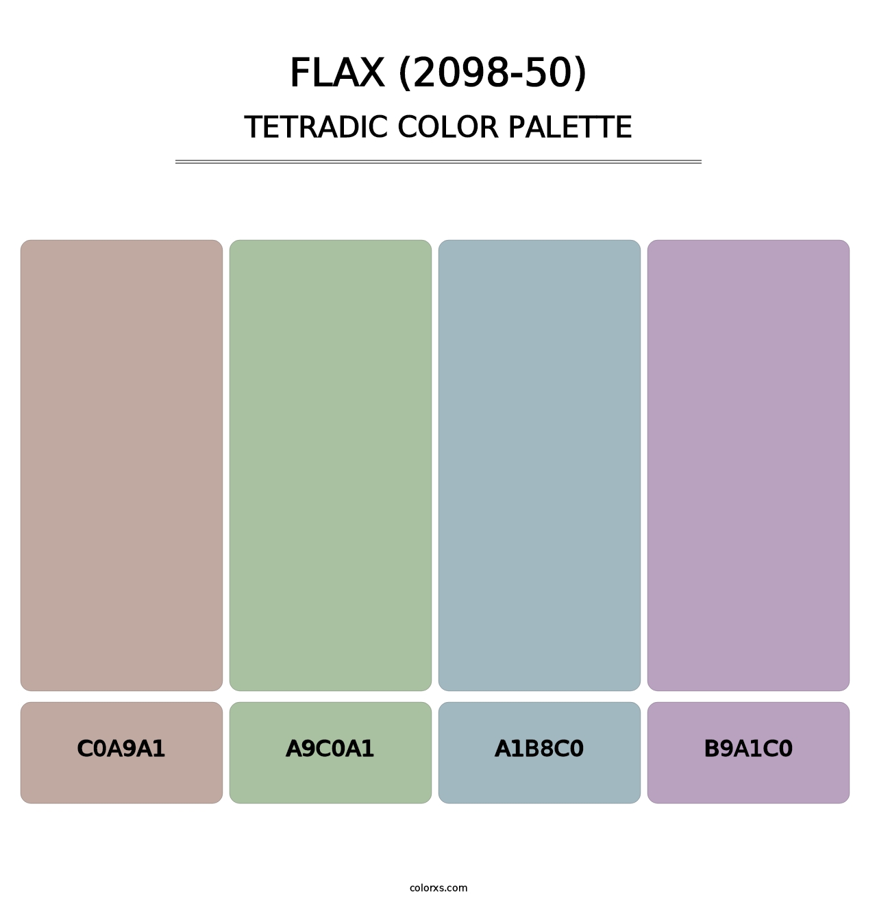 Flax (2098-50) - Tetradic Color Palette