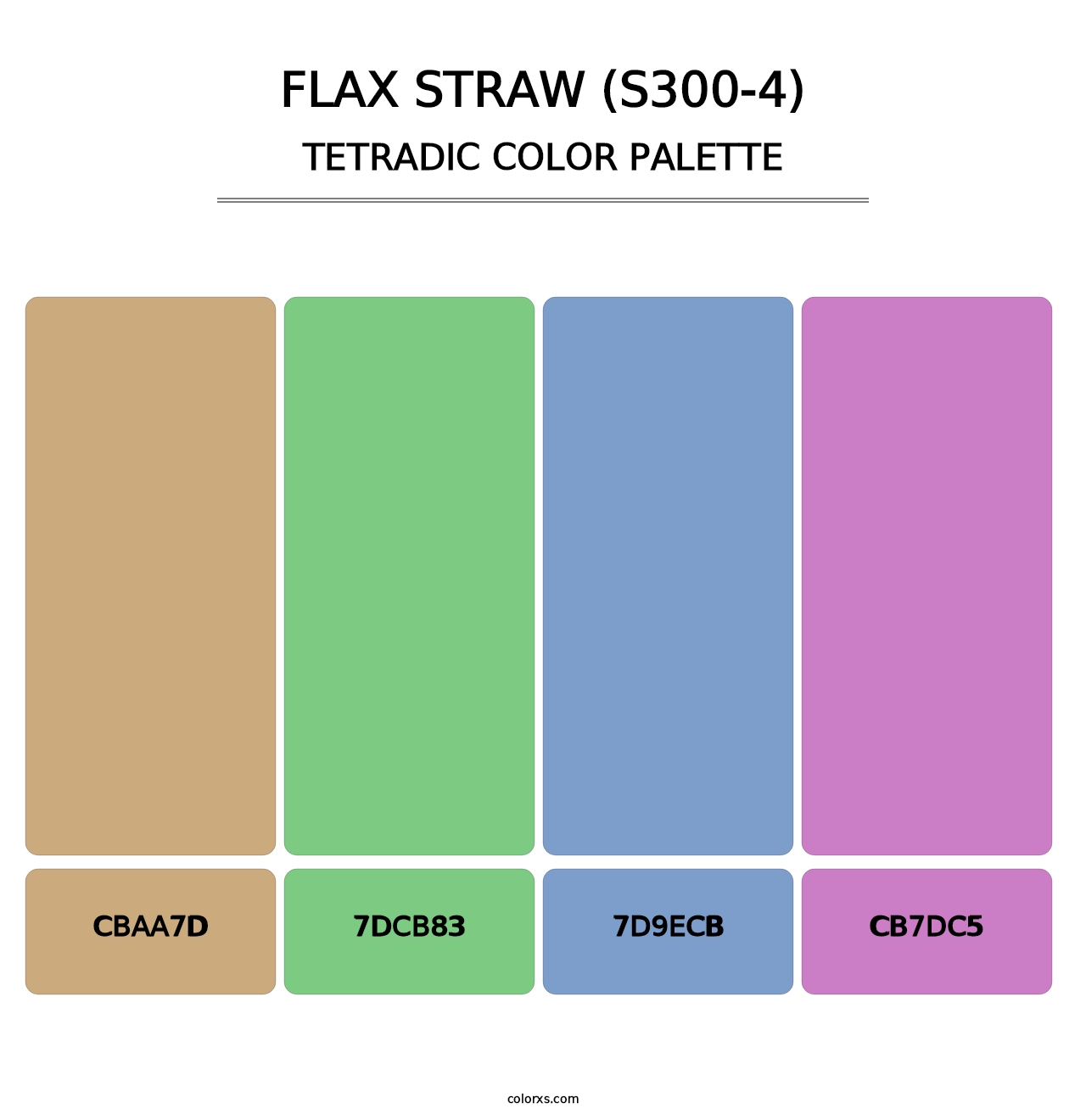 Flax Straw (S300-4) - Tetradic Color Palette