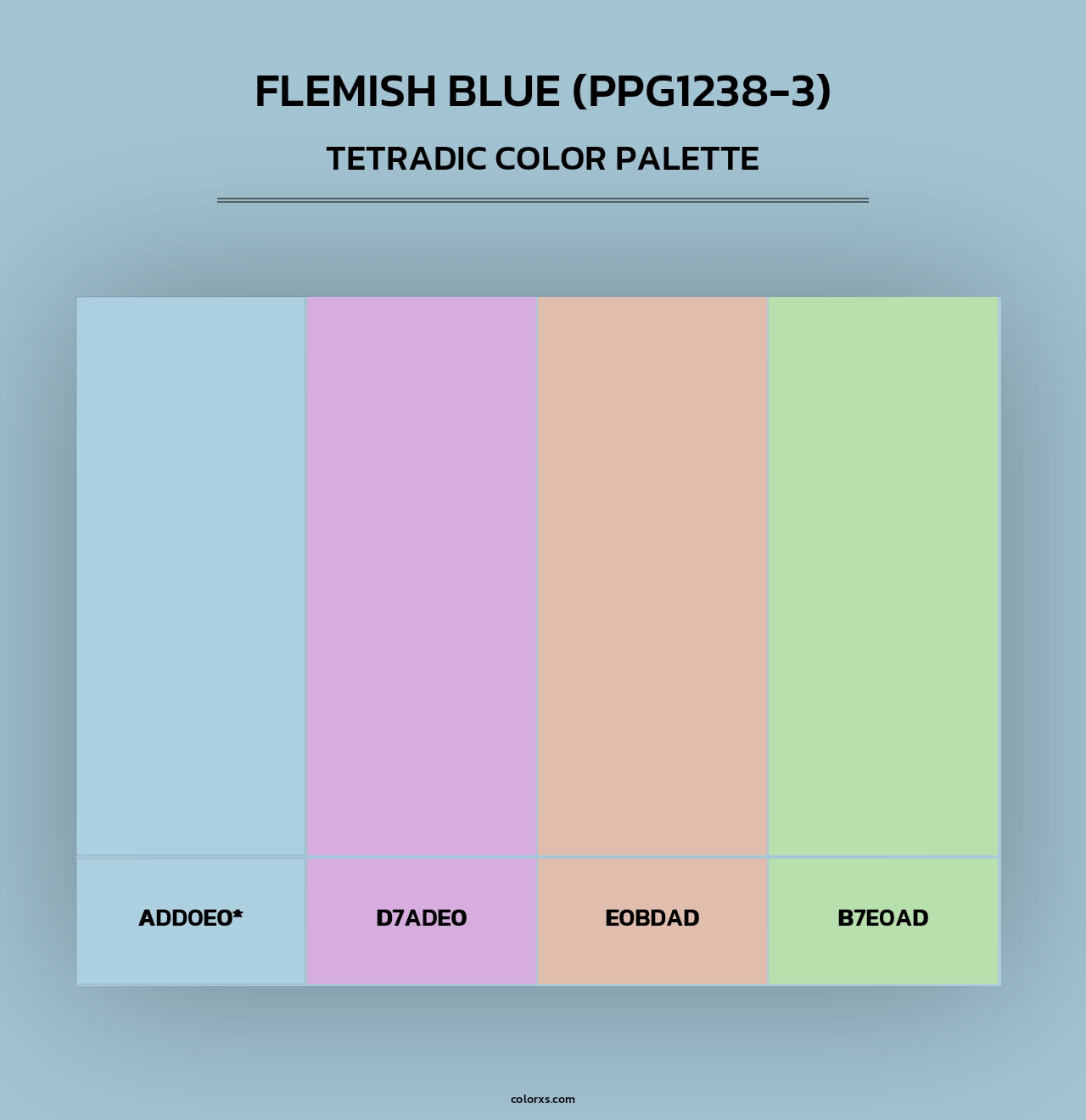 Flemish Blue (PPG1238-3) - Tetradic Color Palette