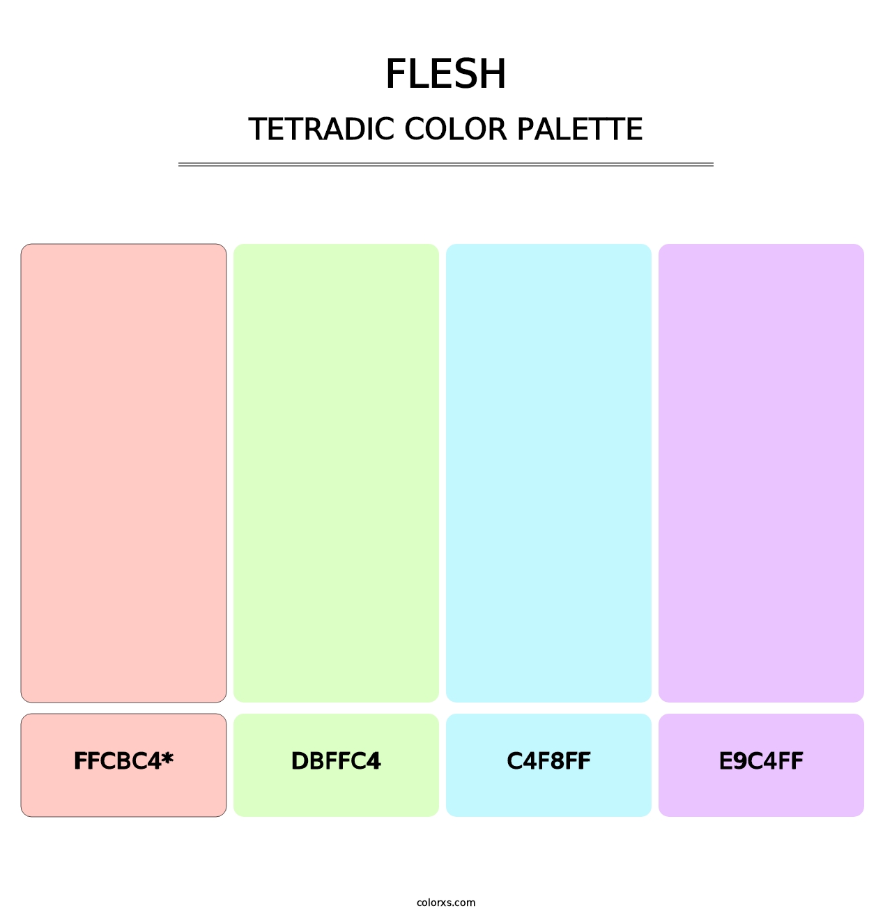 Flesh - Tetradic Color Palette