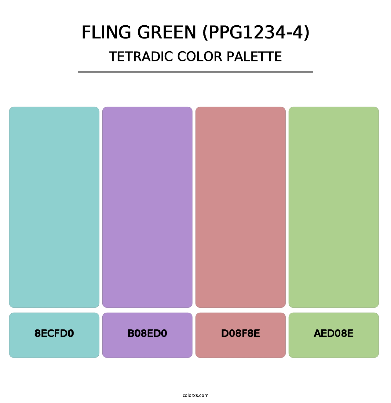 Fling Green (PPG1234-4) - Tetradic Color Palette