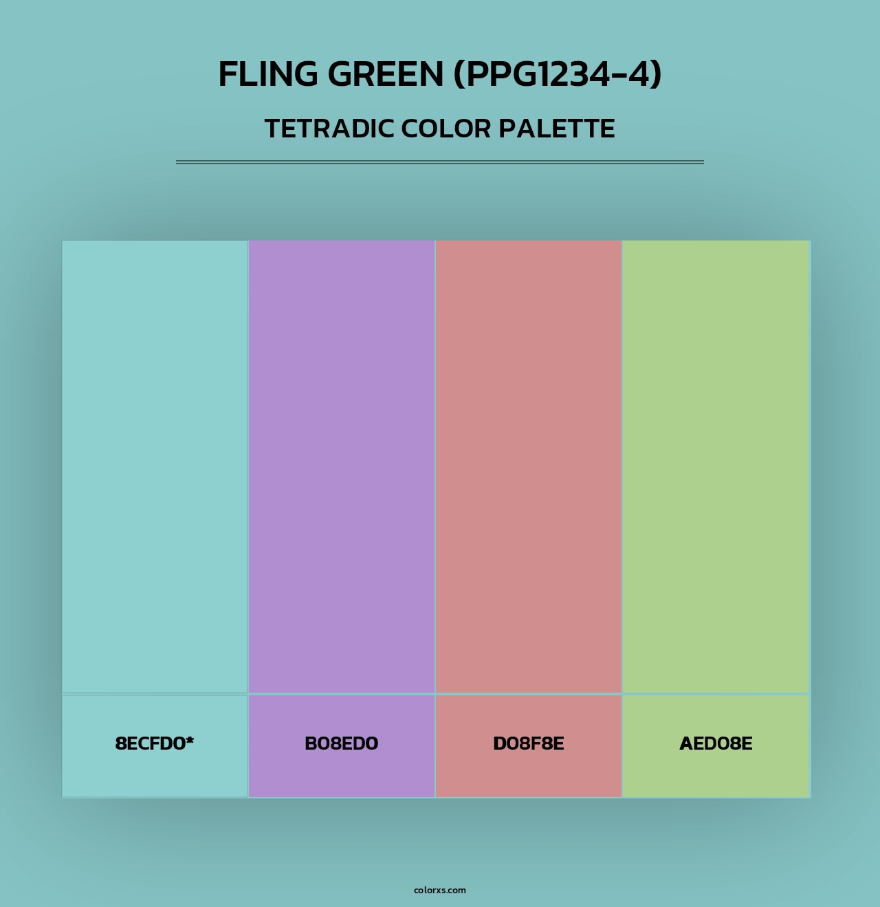 Fling Green (PPG1234-4) - Tetradic Color Palette