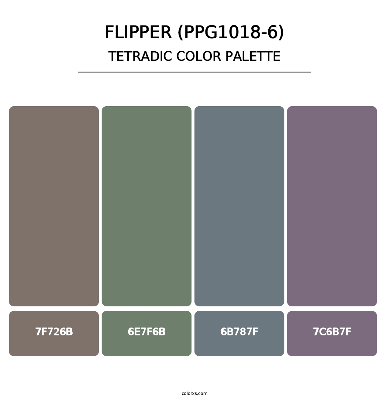 Flipper (PPG1018-6) - Tetradic Color Palette