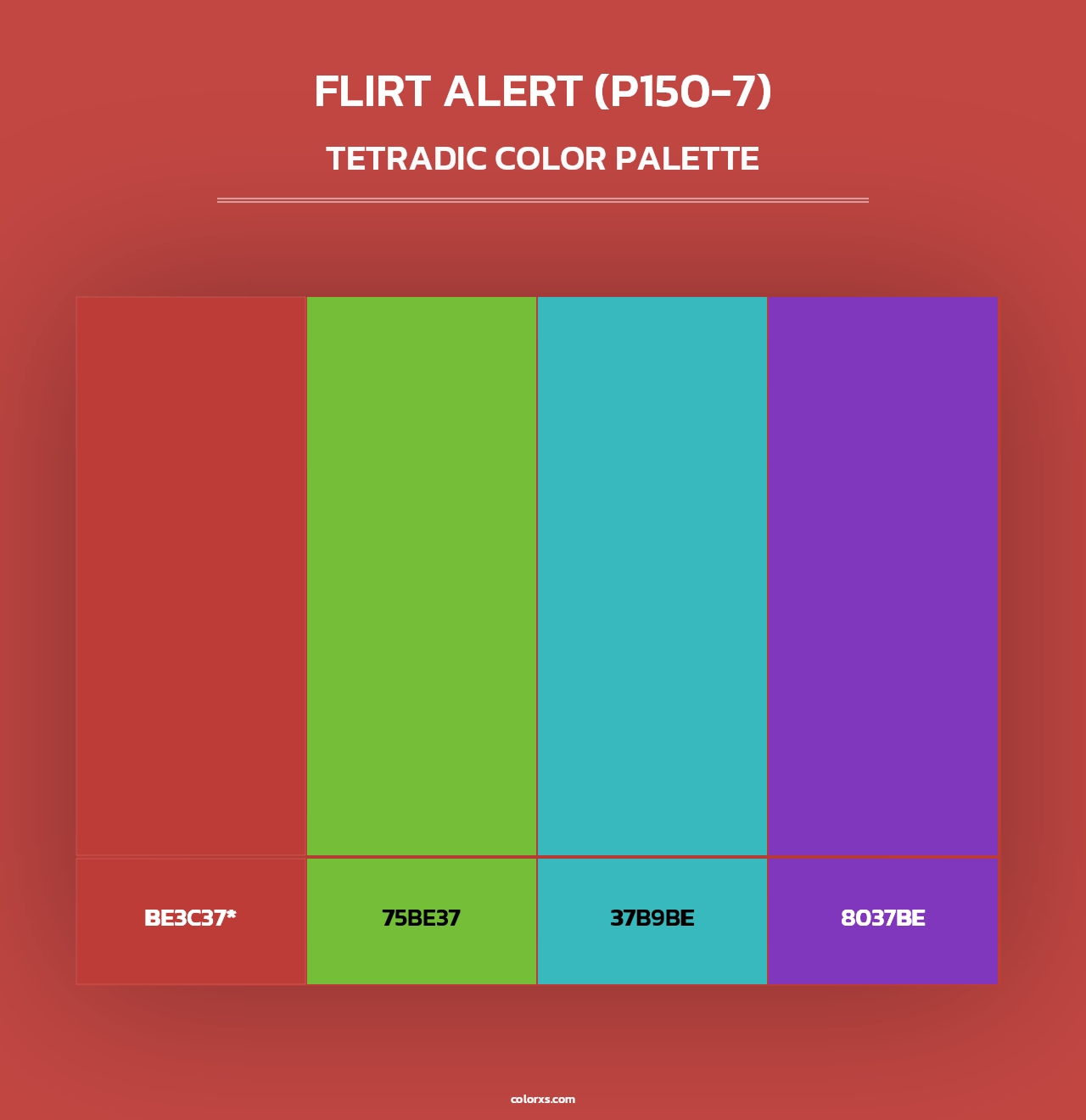 Flirt Alert (P150-7) - Tetradic Color Palette
