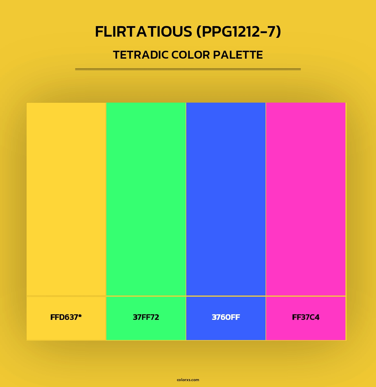 Flirtatious (PPG1212-7) - Tetradic Color Palette