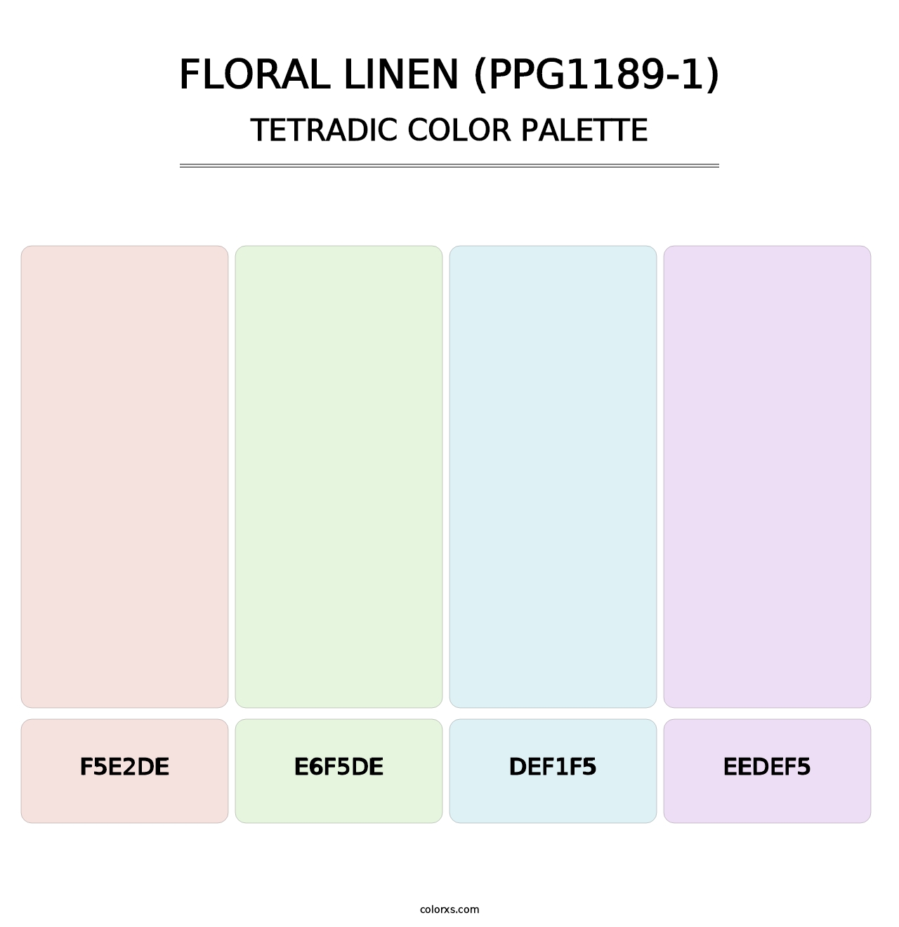 Floral Linen (PPG1189-1) - Tetradic Color Palette