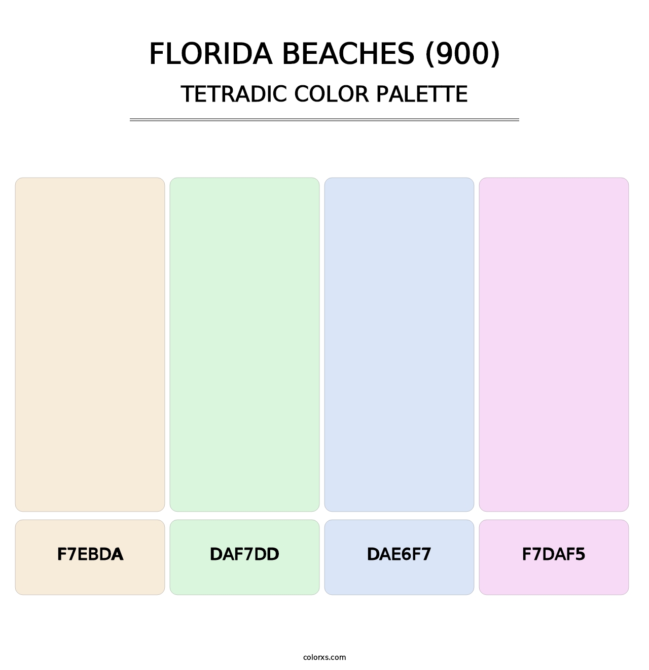 Florida Beaches (900) - Tetradic Color Palette