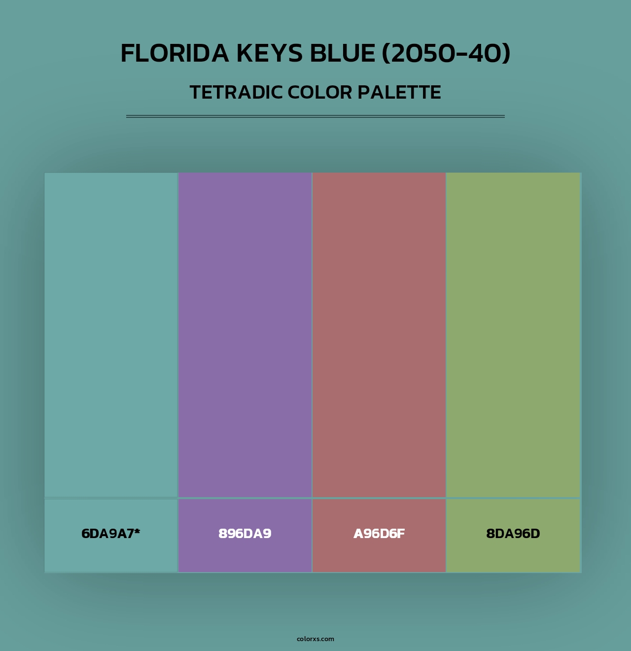 Florida Keys Blue (2050-40) - Tetradic Color Palette