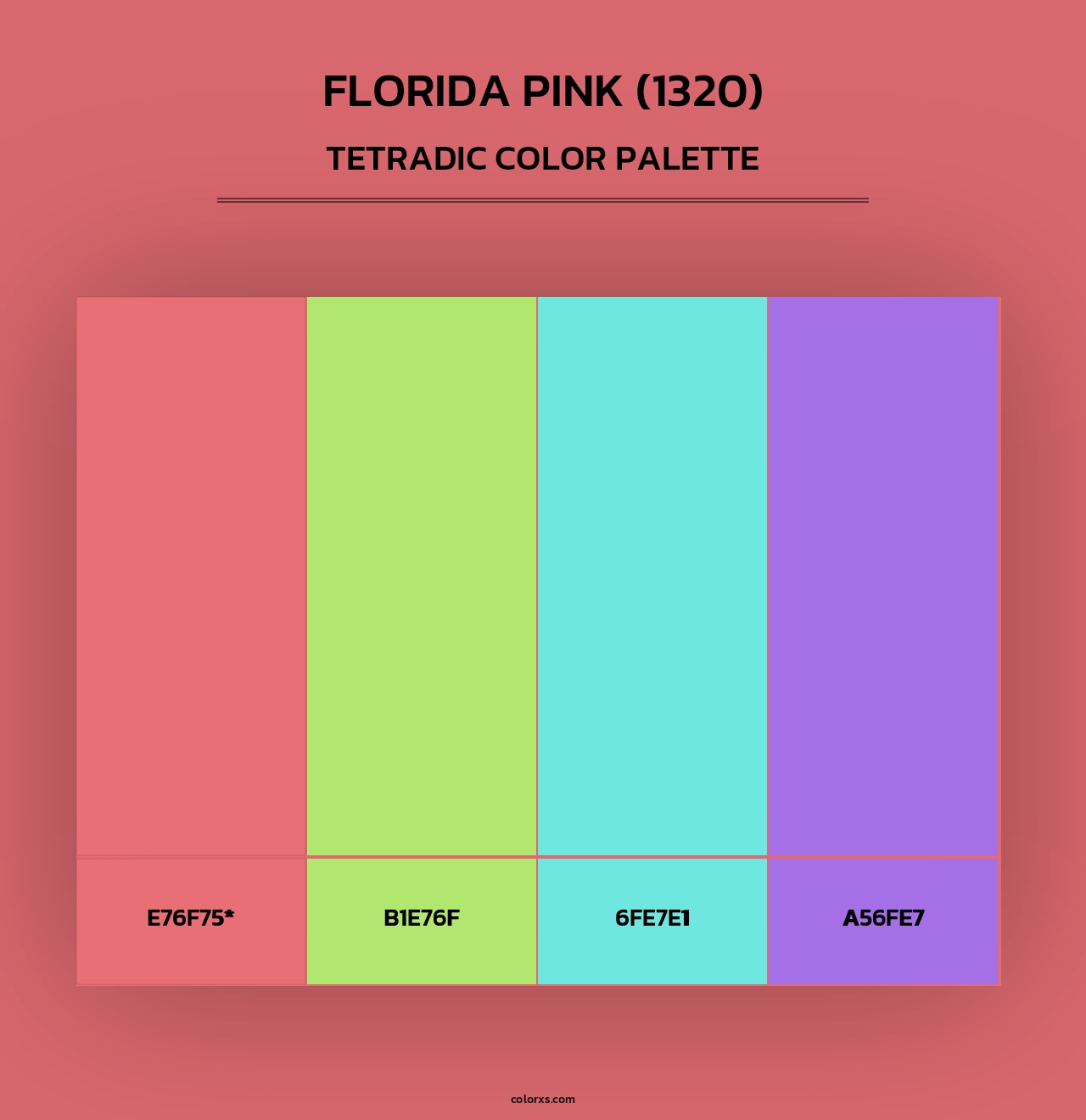 Florida Pink (1320) - Tetradic Color Palette