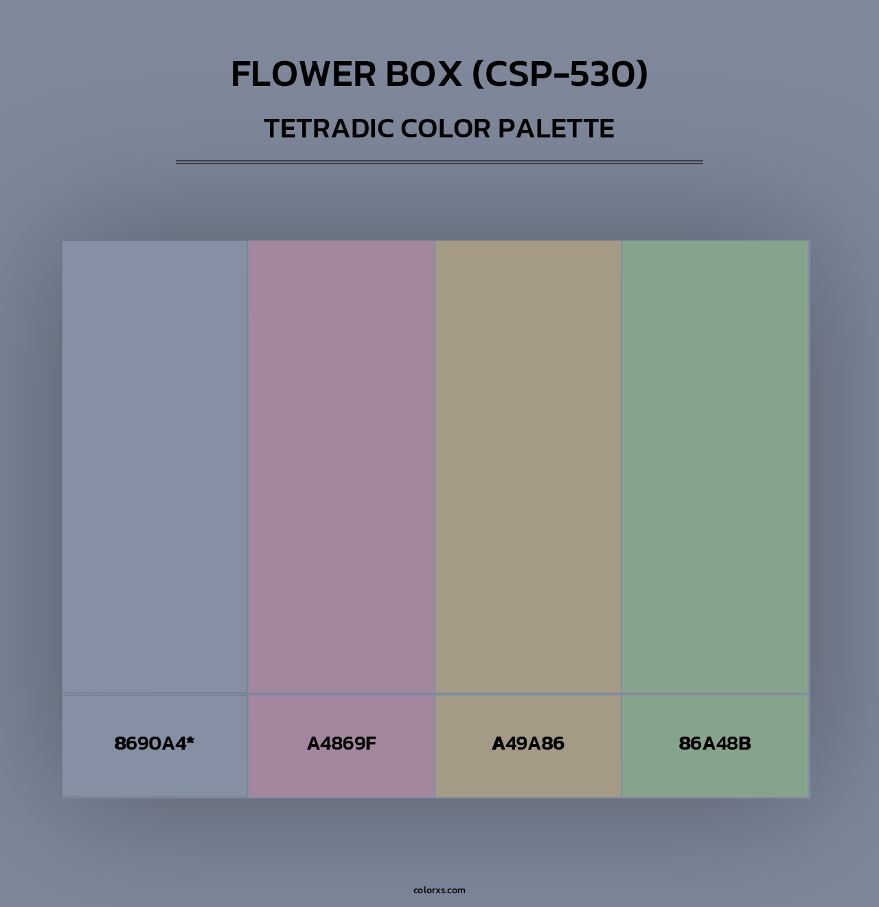 Flower Box (CSP-530) - Tetradic Color Palette