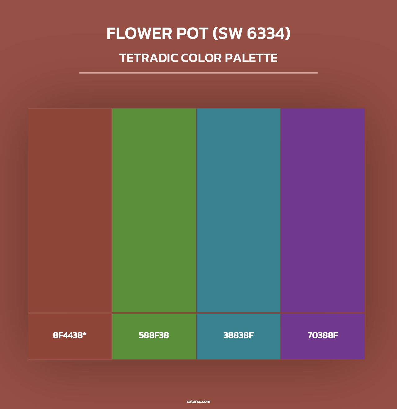 Flower Pot (SW 6334) - Tetradic Color Palette