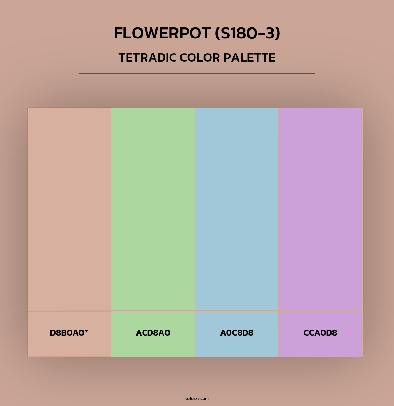 Flowerpot (S180-3) - Tetradic Color Palette