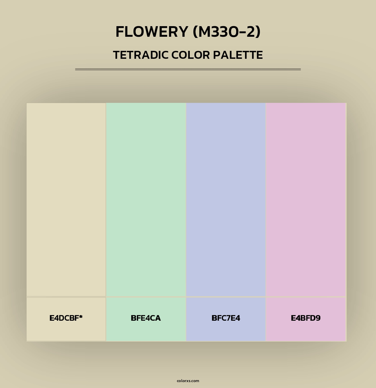 Flowery (M330-2) - Tetradic Color Palette