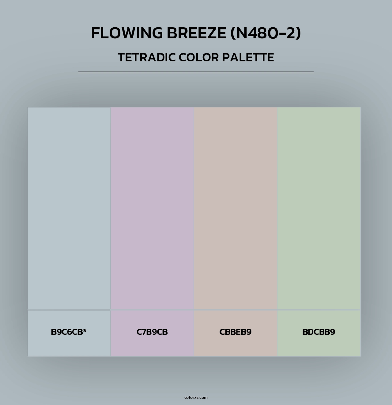 Flowing Breeze (N480-2) - Tetradic Color Palette