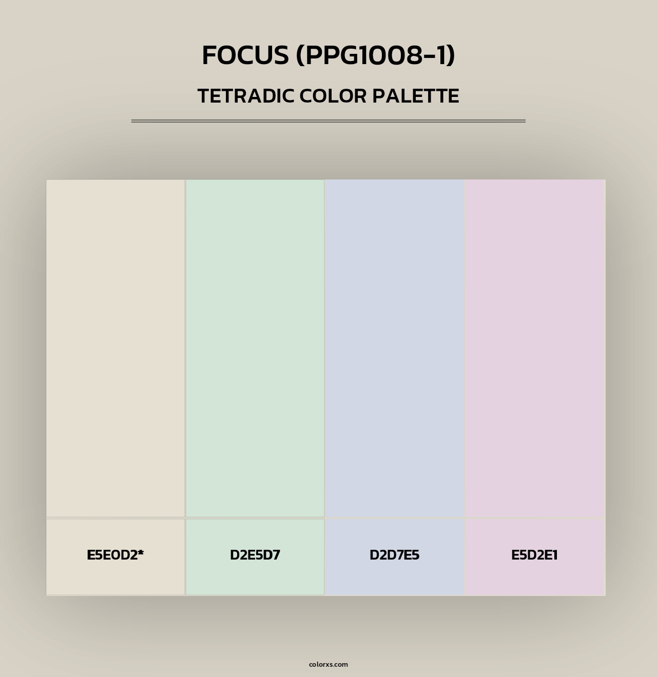 Focus (PPG1008-1) - Tetradic Color Palette