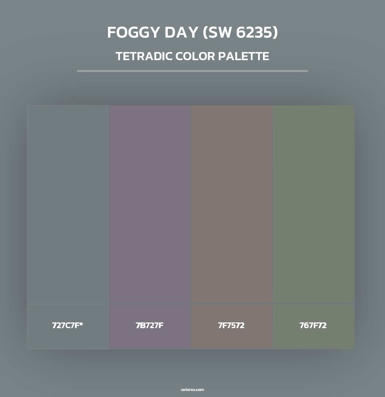 Foggy Day (SW 6235) - Tetradic Color Palette