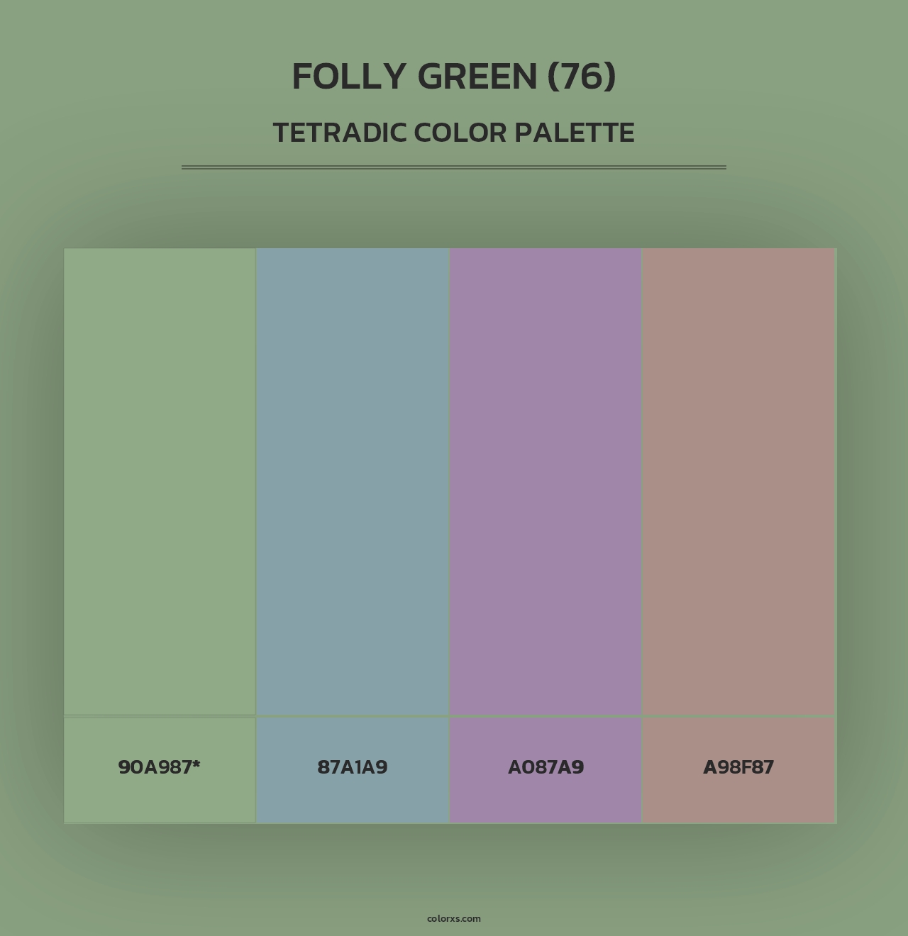 Folly Green (76) - Tetradic Color Palette