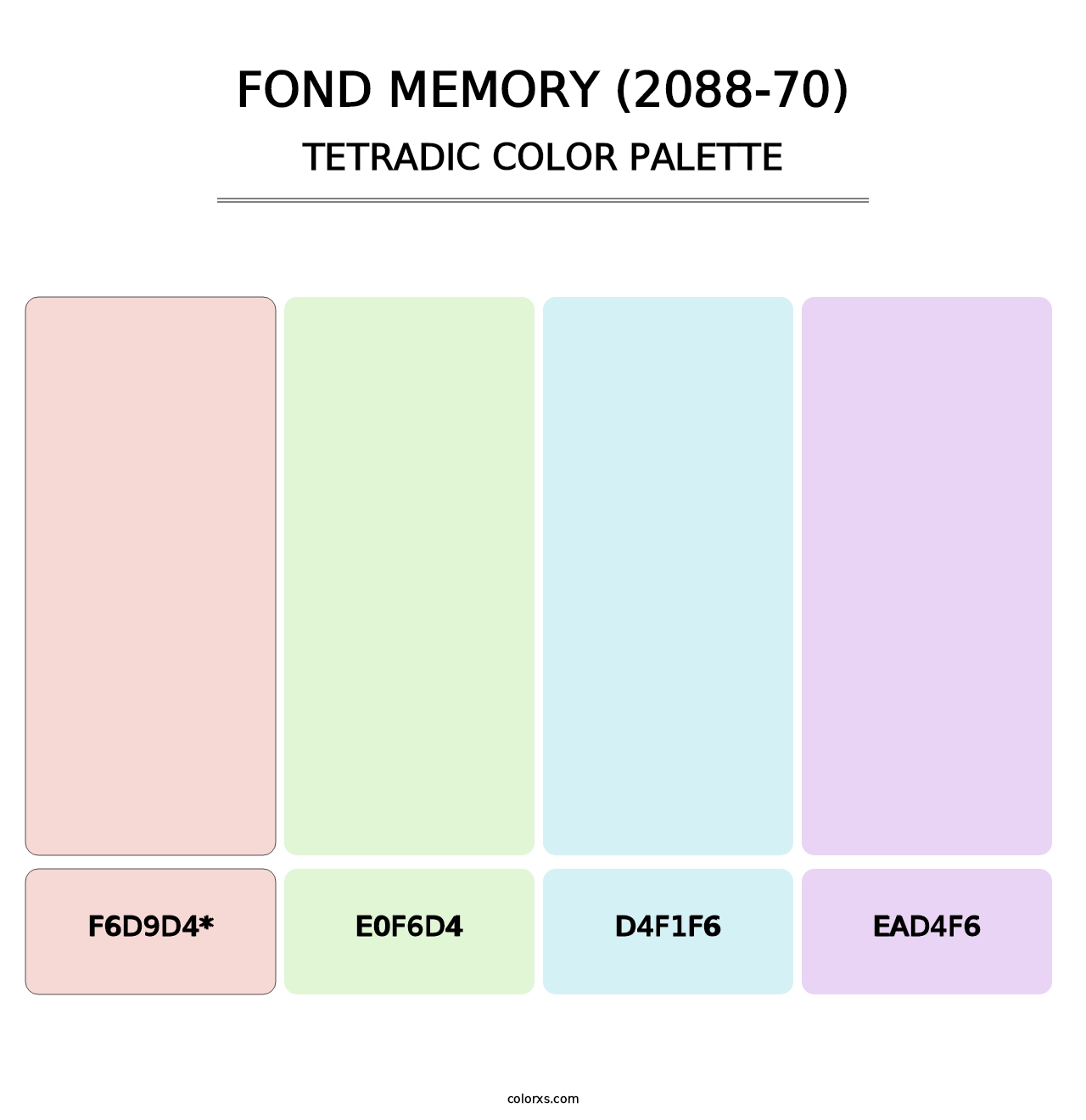 Fond Memory (2088-70) - Tetradic Color Palette