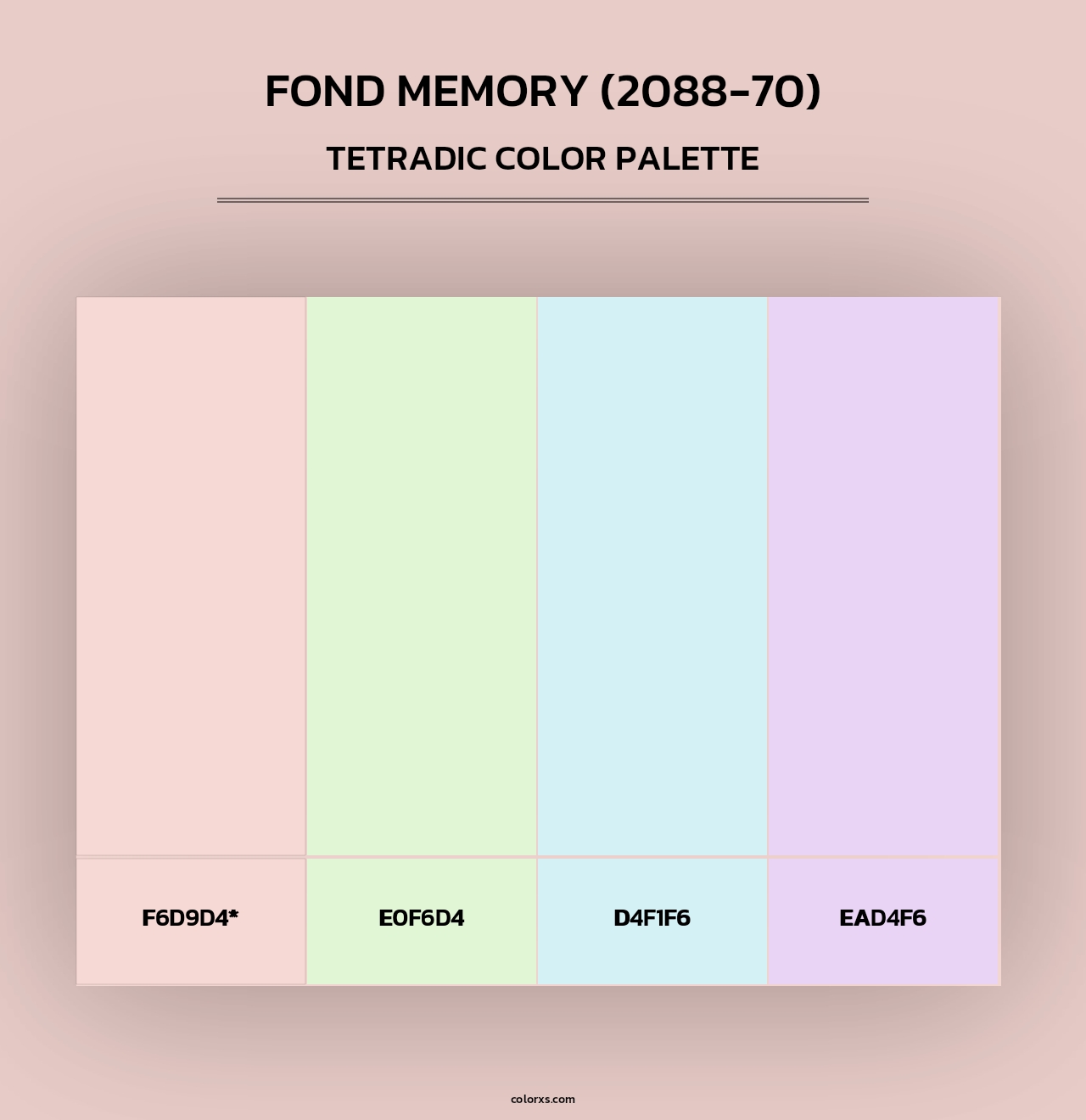 Fond Memory (2088-70) - Tetradic Color Palette
