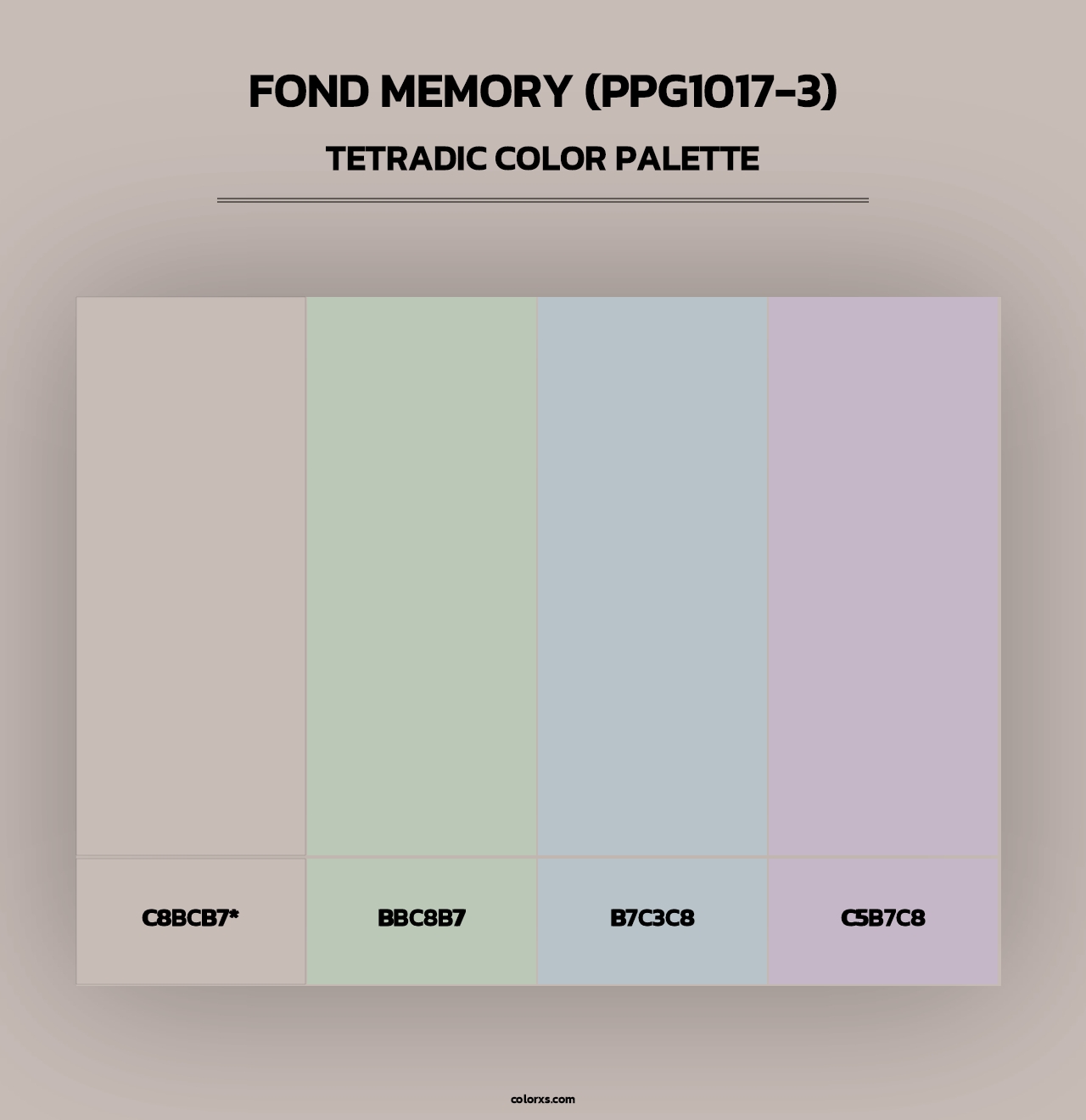 Fond Memory (PPG1017-3) - Tetradic Color Palette