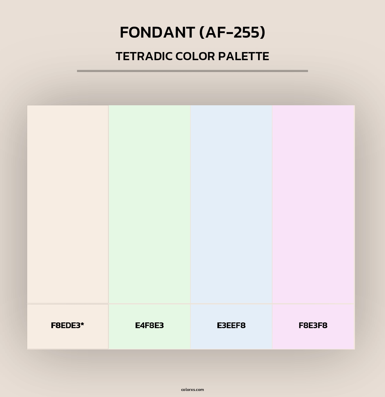 Fondant (AF-255) - Tetradic Color Palette