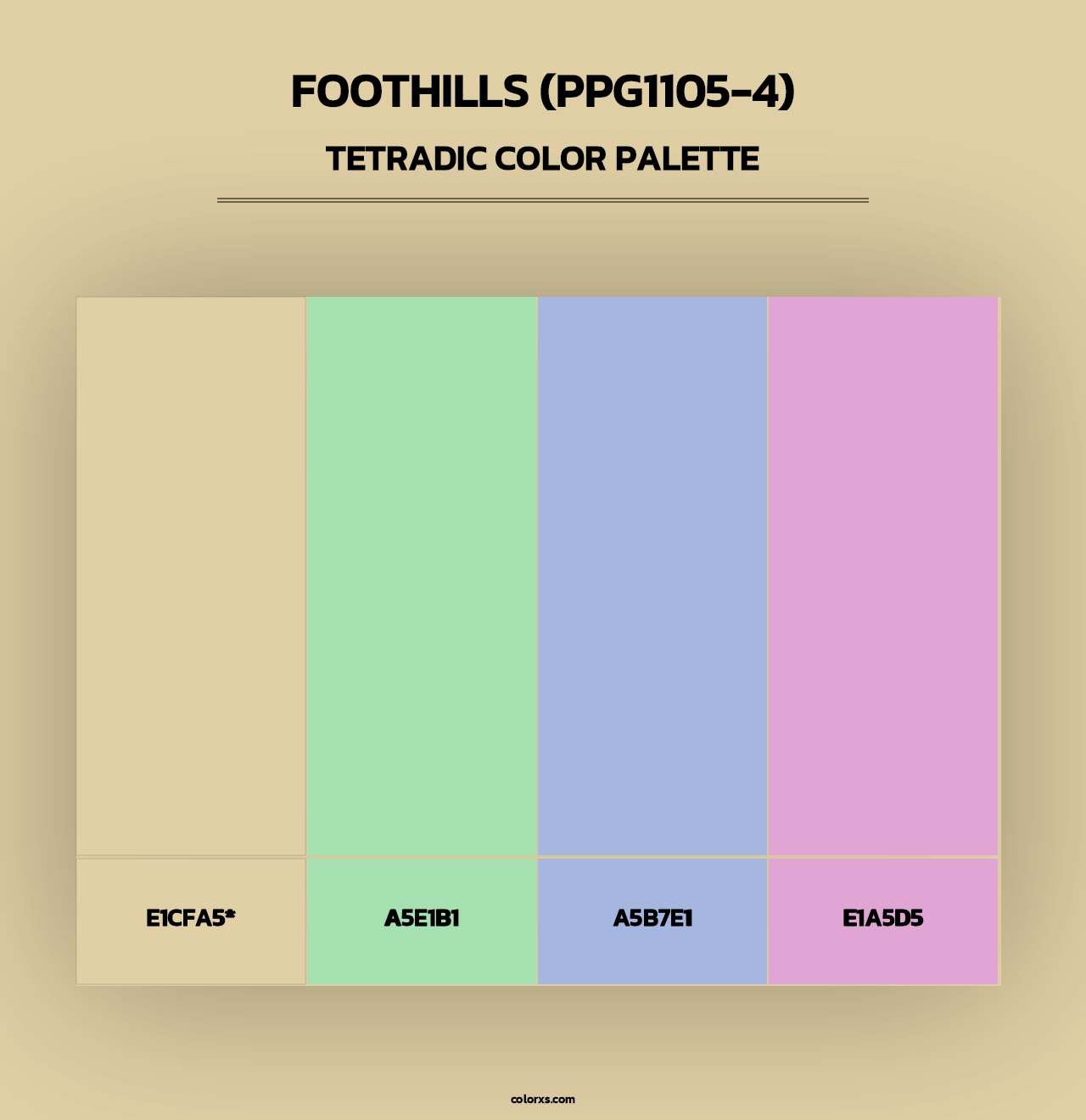 Foothills (PPG1105-4) - Tetradic Color Palette