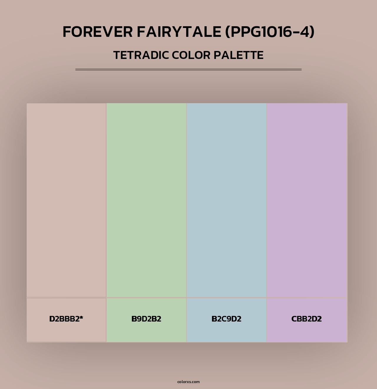 Forever Fairytale (PPG1016-4) - Tetradic Color Palette