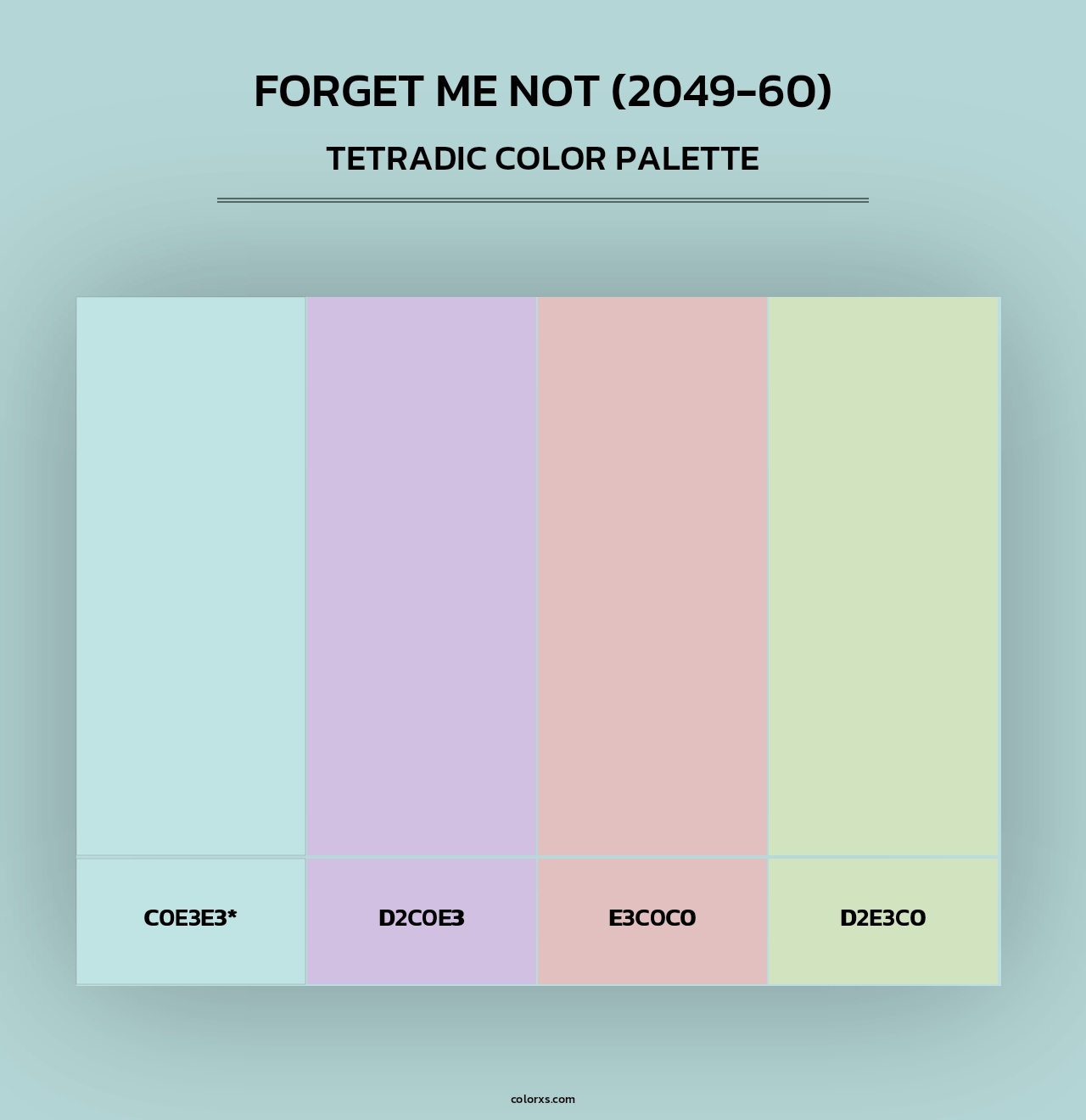 Forget Me Not (2049-60) - Tetradic Color Palette