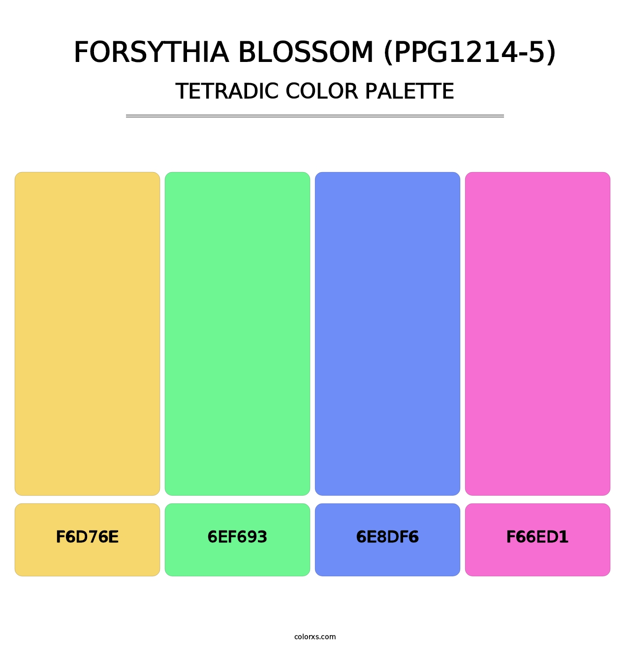 Forsythia Blossom (PPG1214-5) - Tetradic Color Palette