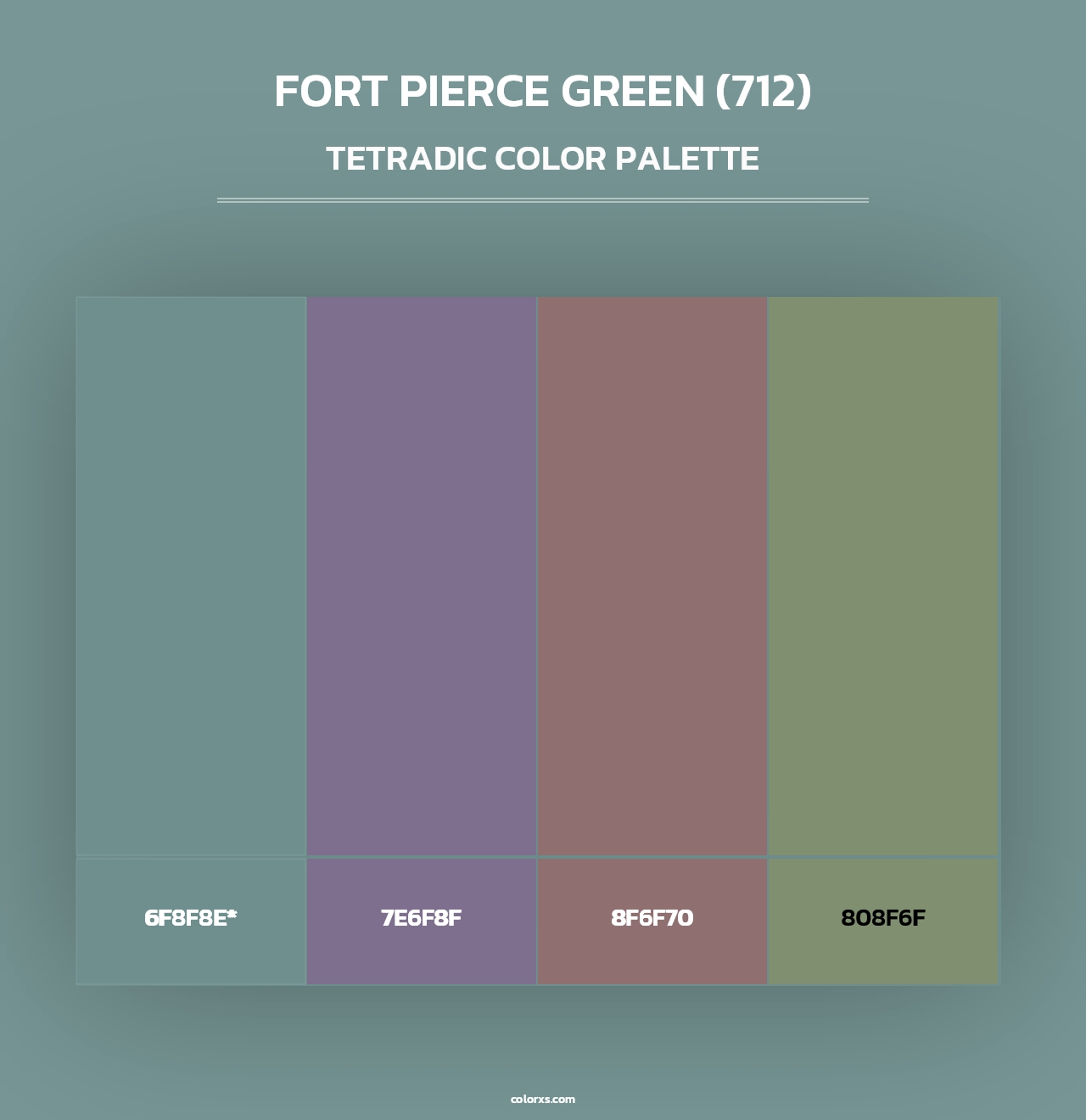Fort Pierce Green (712) - Tetradic Color Palette