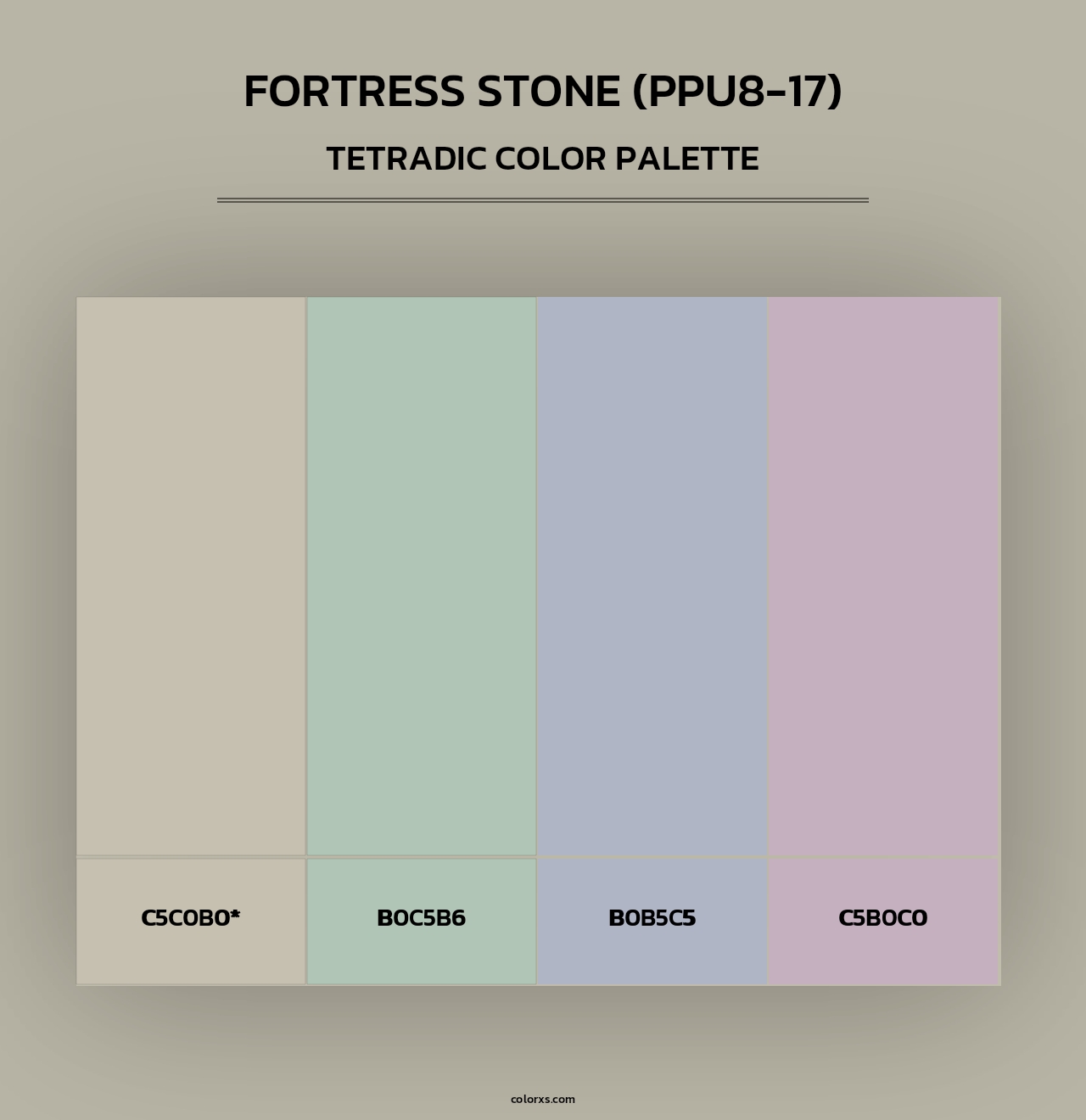 Fortress Stone (PPU8-17) - Tetradic Color Palette