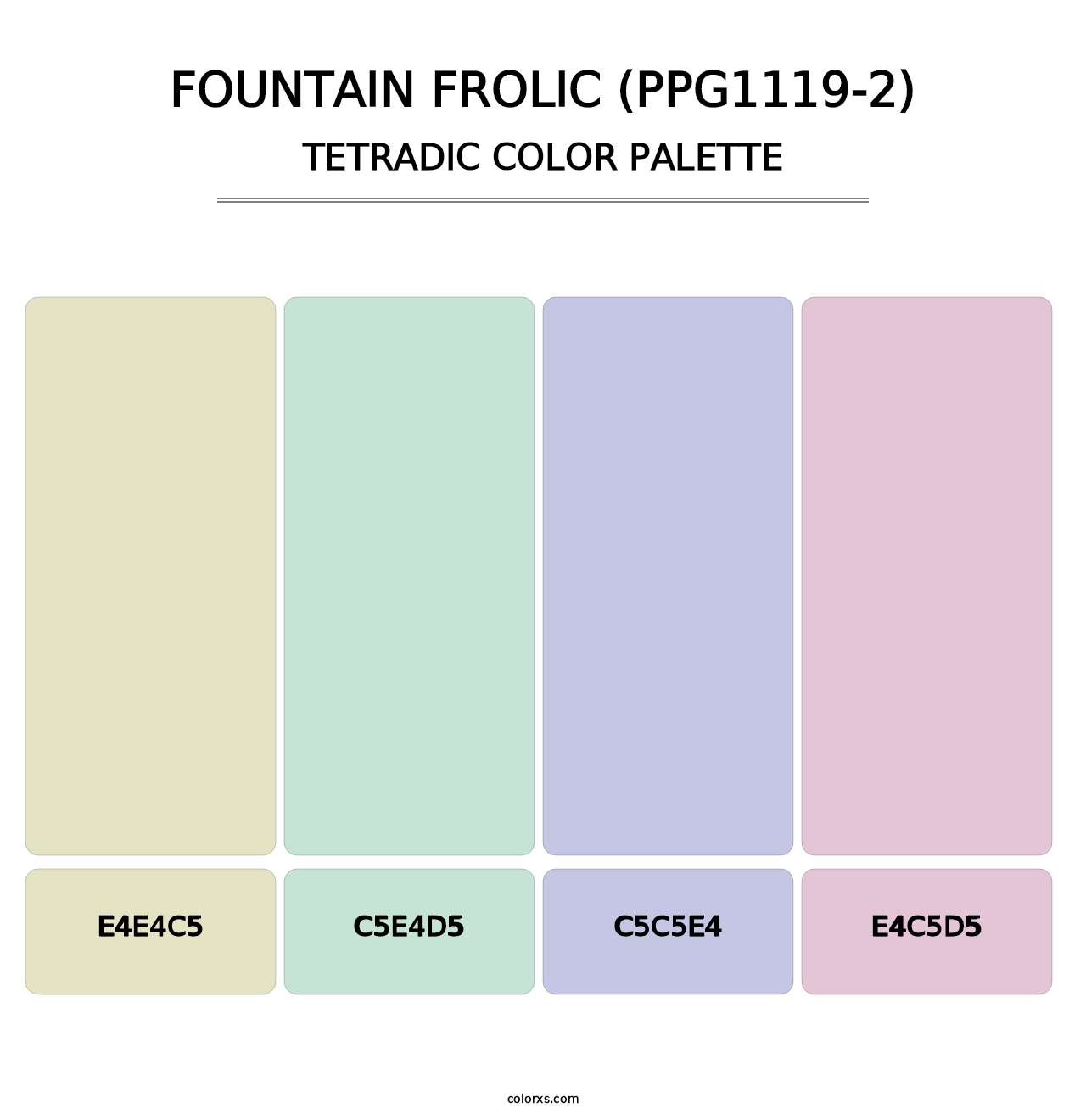 Fountain Frolic (PPG1119-2) - Tetradic Color Palette