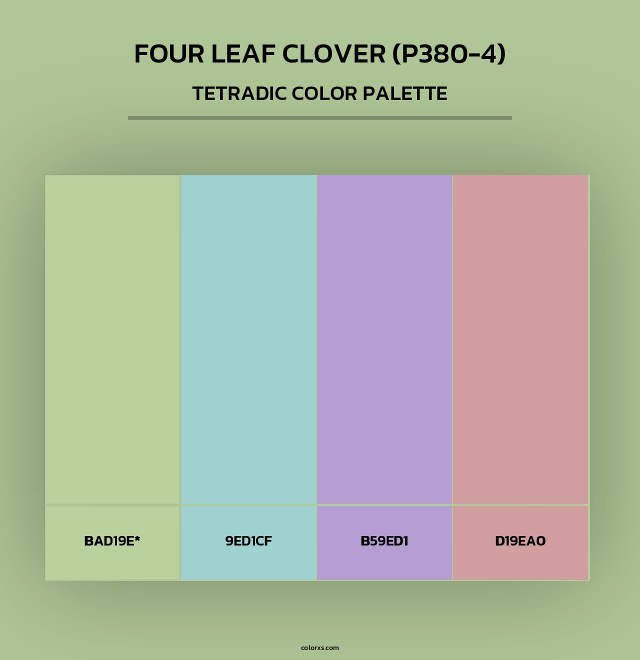 Four Leaf Clover (P380-4) - Tetradic Color Palette