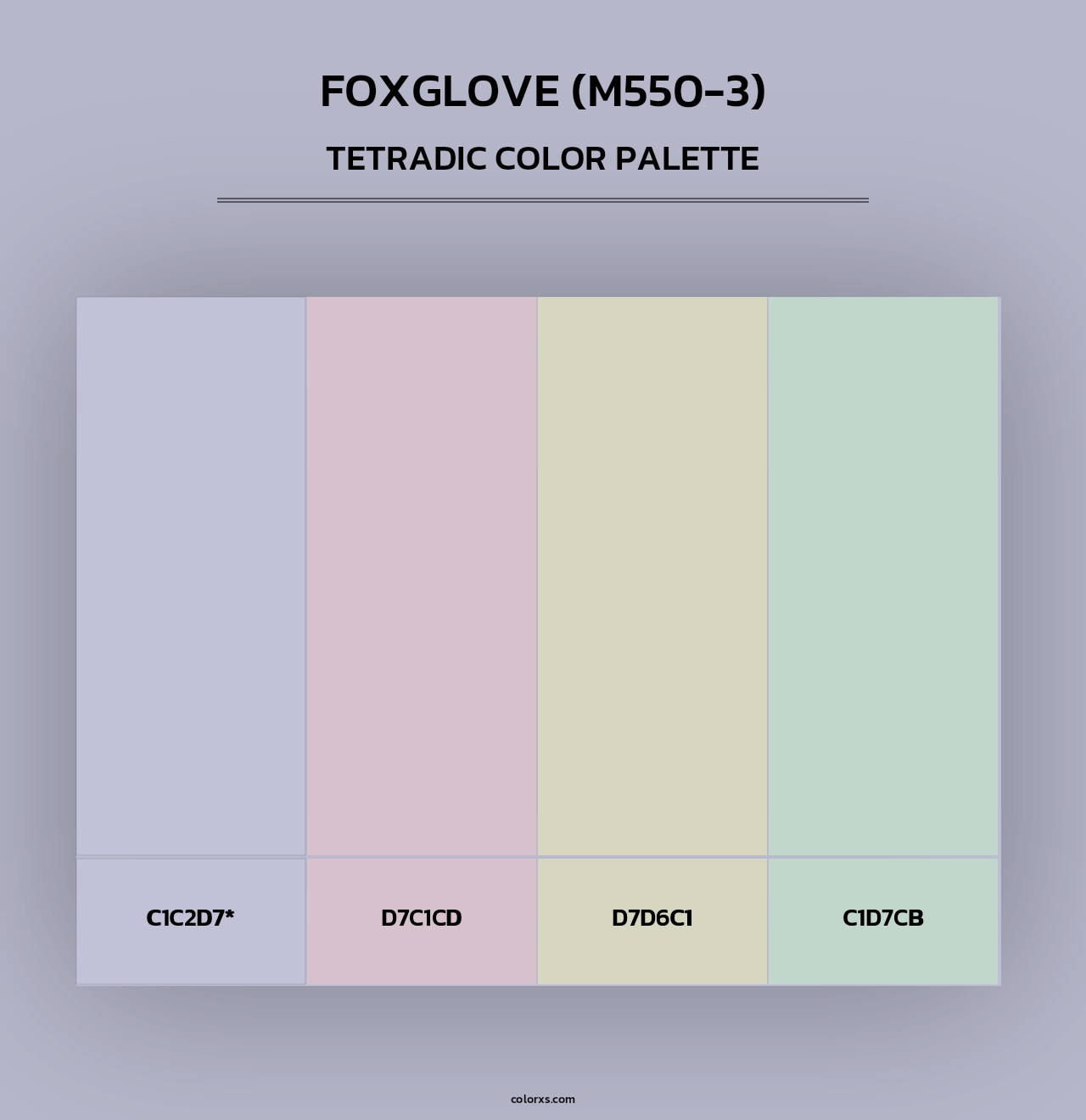 Foxglove (M550-3) - Tetradic Color Palette