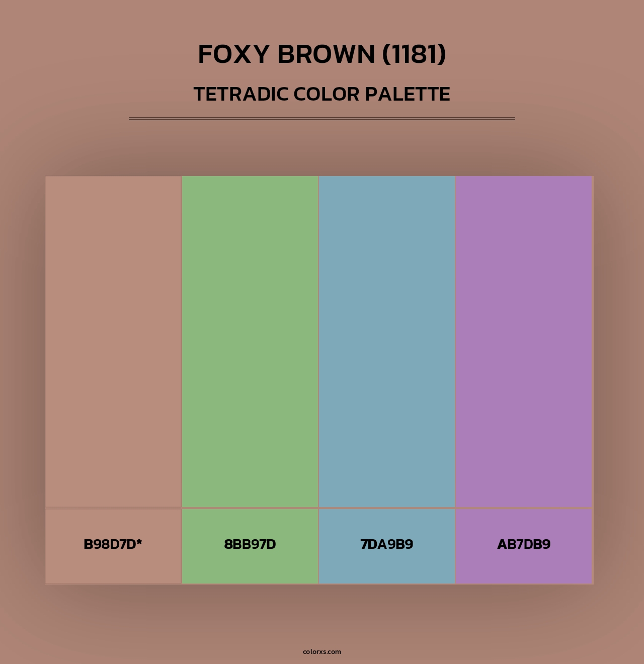 Foxy Brown (1181) - Tetradic Color Palette