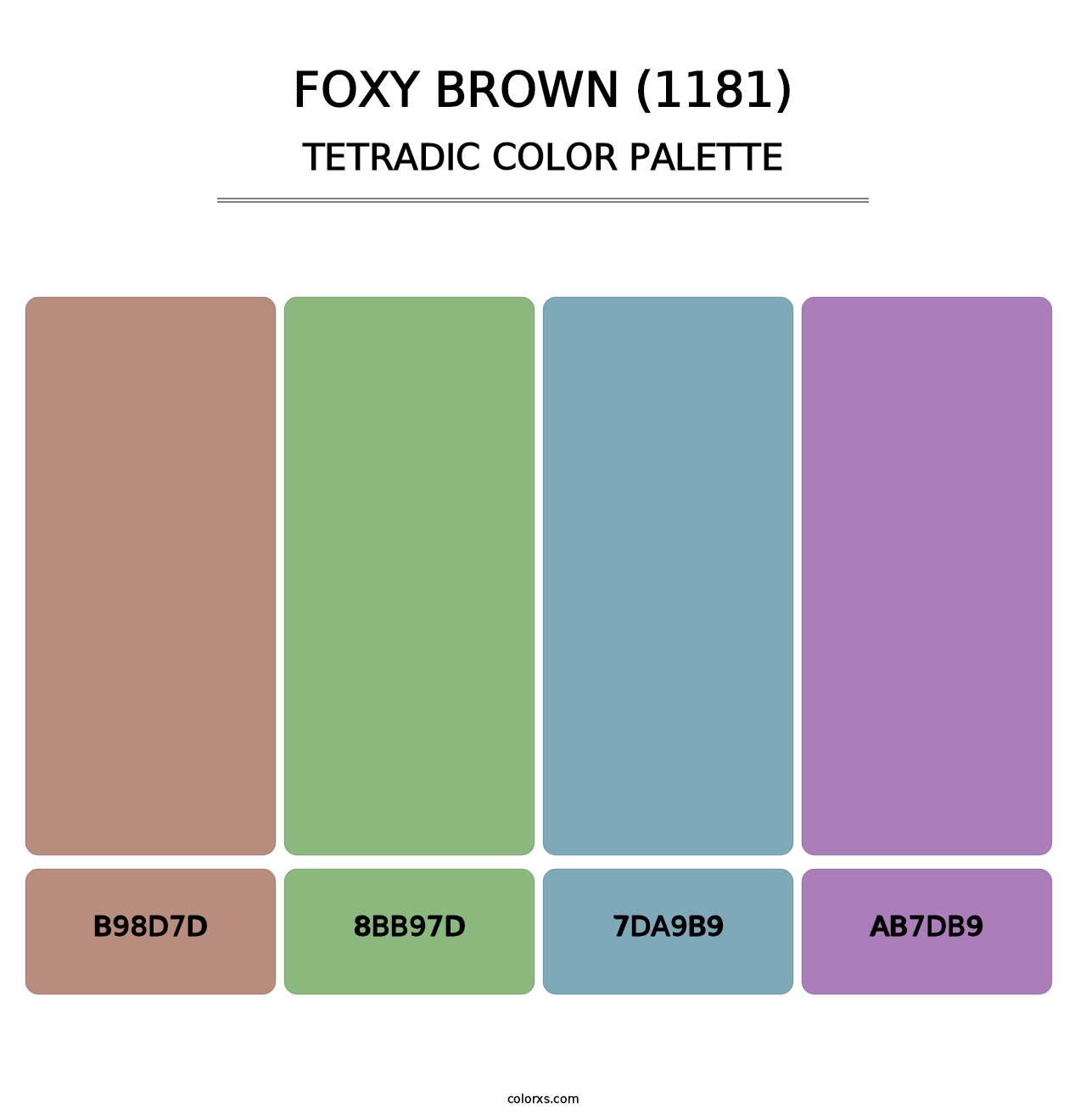 Foxy Brown (1181) - Tetradic Color Palette