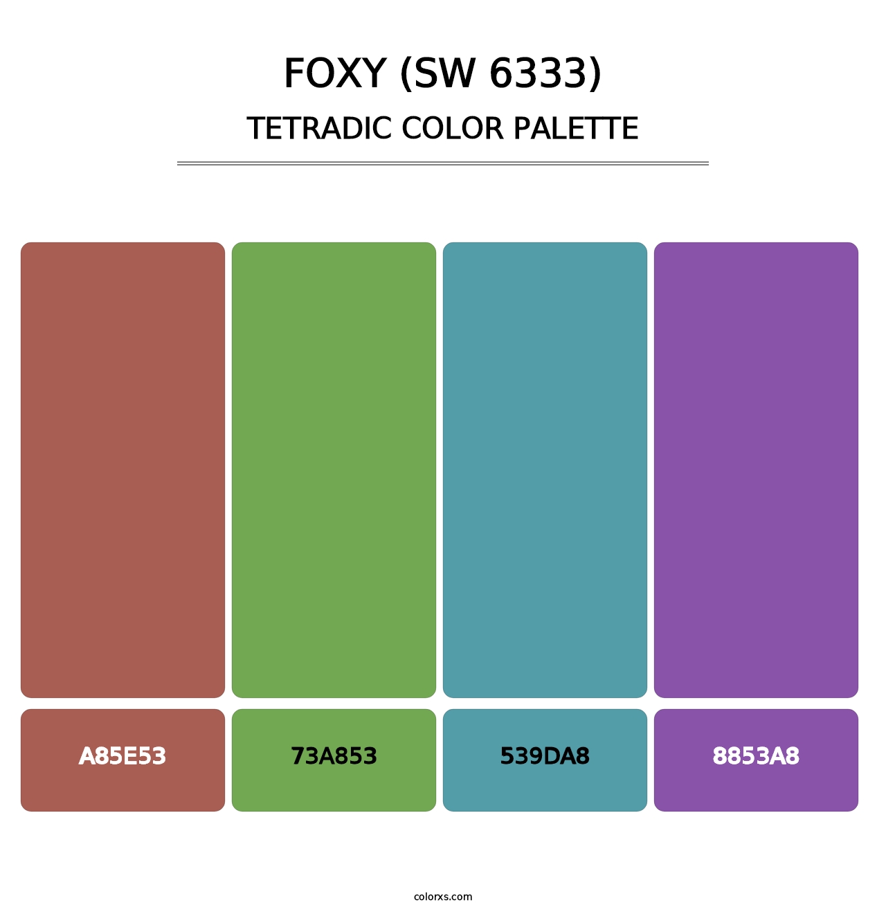 Foxy (SW 6333) - Tetradic Color Palette